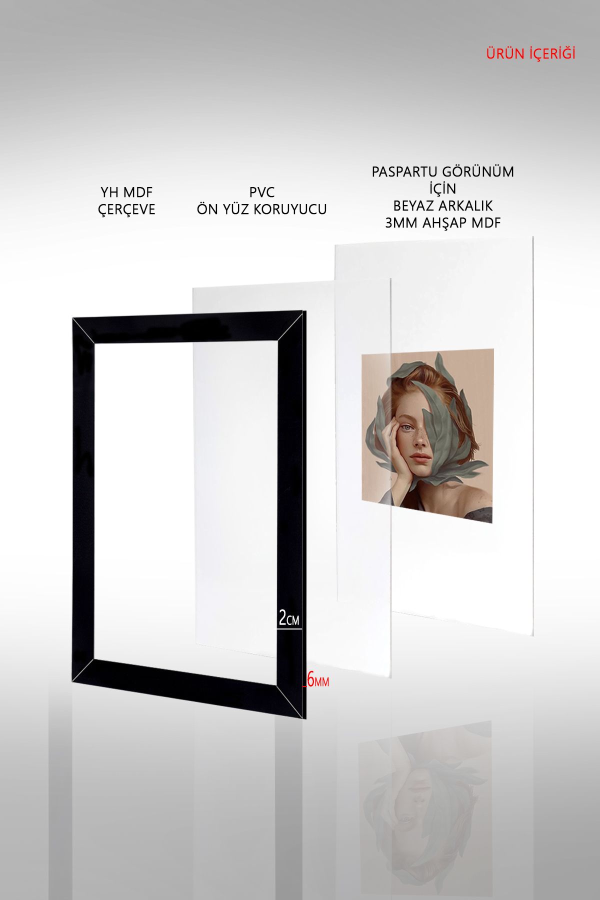 Bytwo-3 Pieces 21X30 Frame - Photo & Certificate Frame - White Frame - Mdf A4 Frame 2