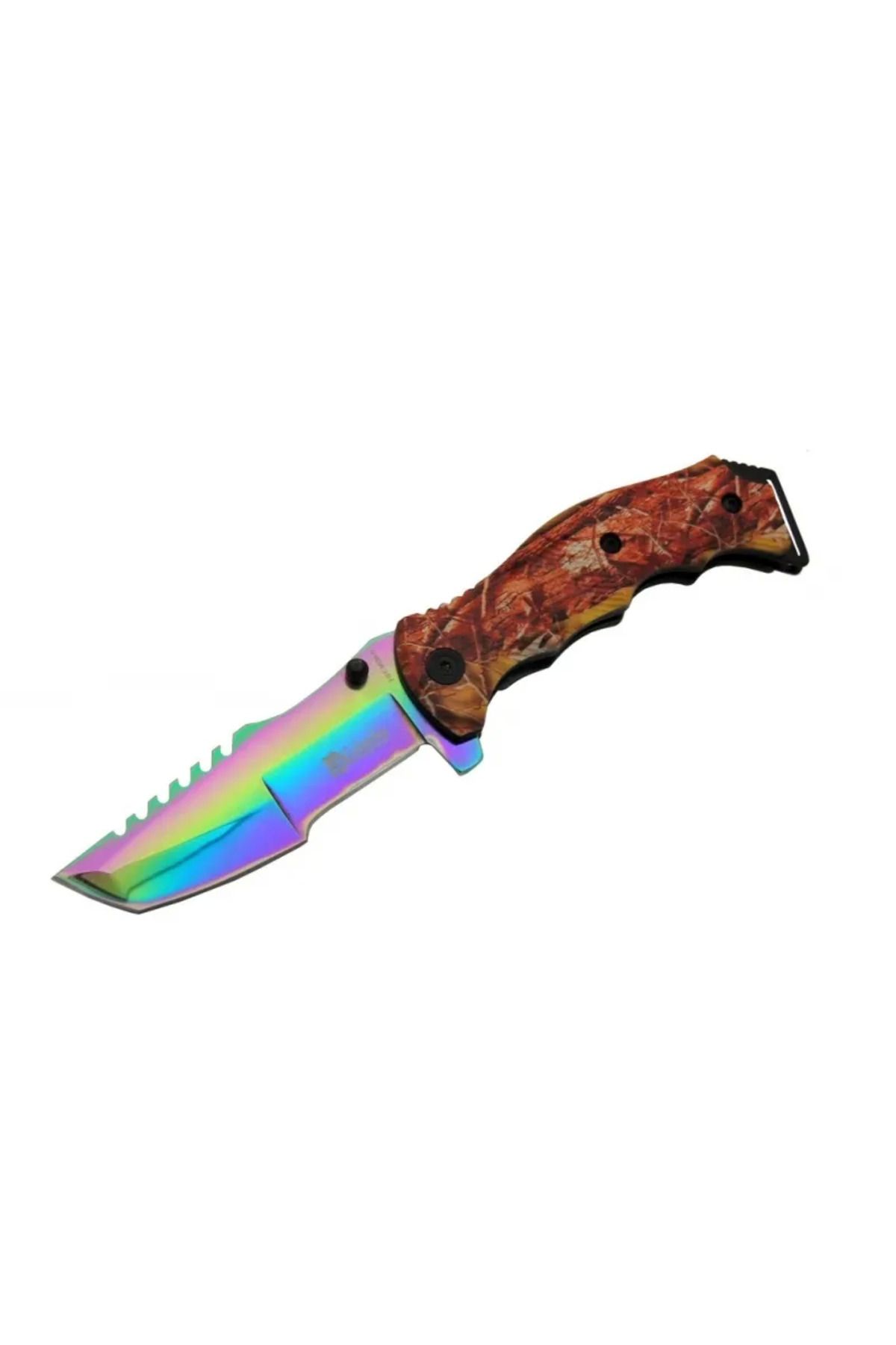 Serero Tanto Fst 3039 A Tırtıklı Gökkuşağı Kamp 23 Cm - G10 Sap, Yarı Otomatik