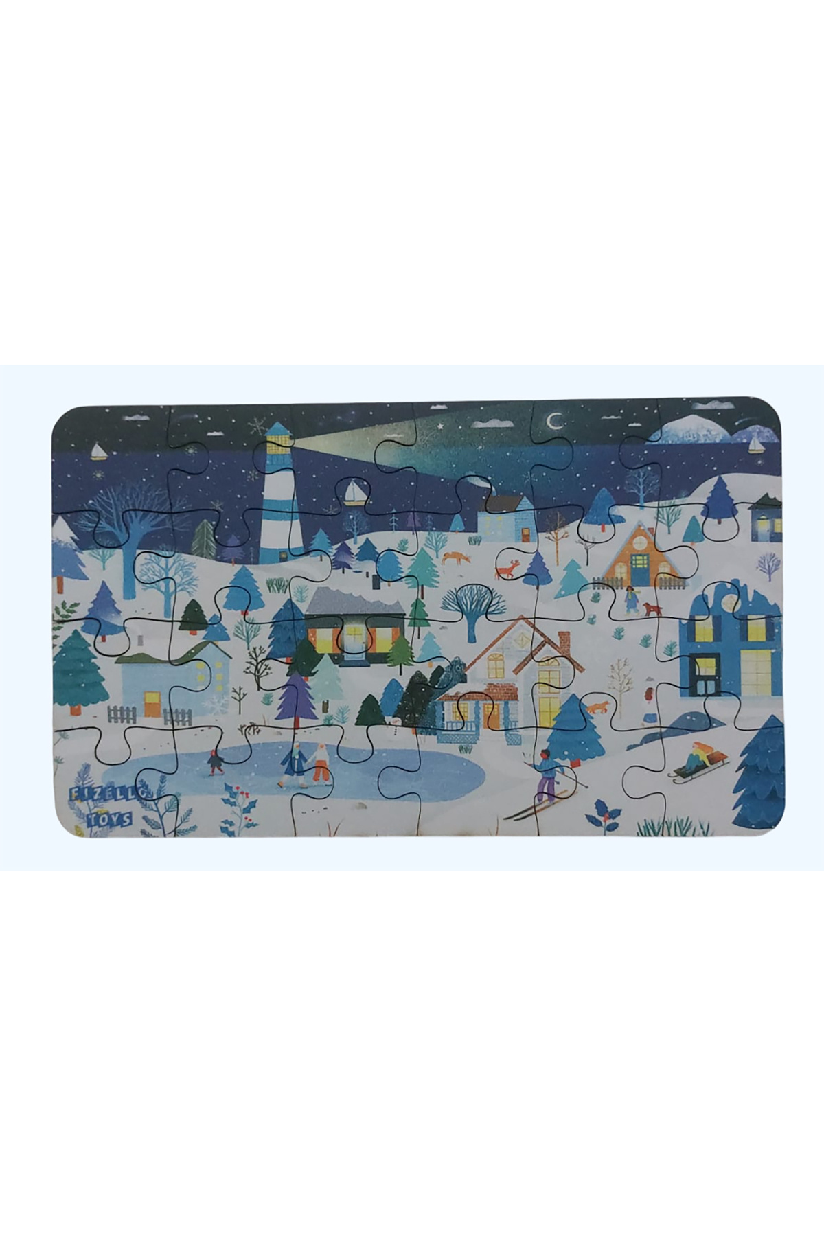 Happy Winter - Small Puzzle Montessori 3-7 Years 24 Pieces