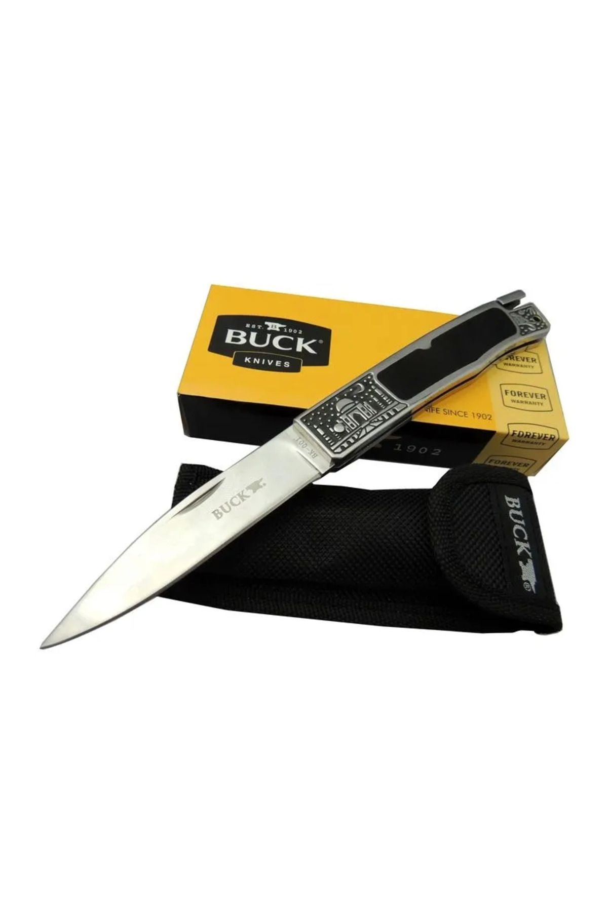 Serero Knives Bk-001Brv Kamp 23 Cm - Metal İşlemeli Sap, Kılıflı