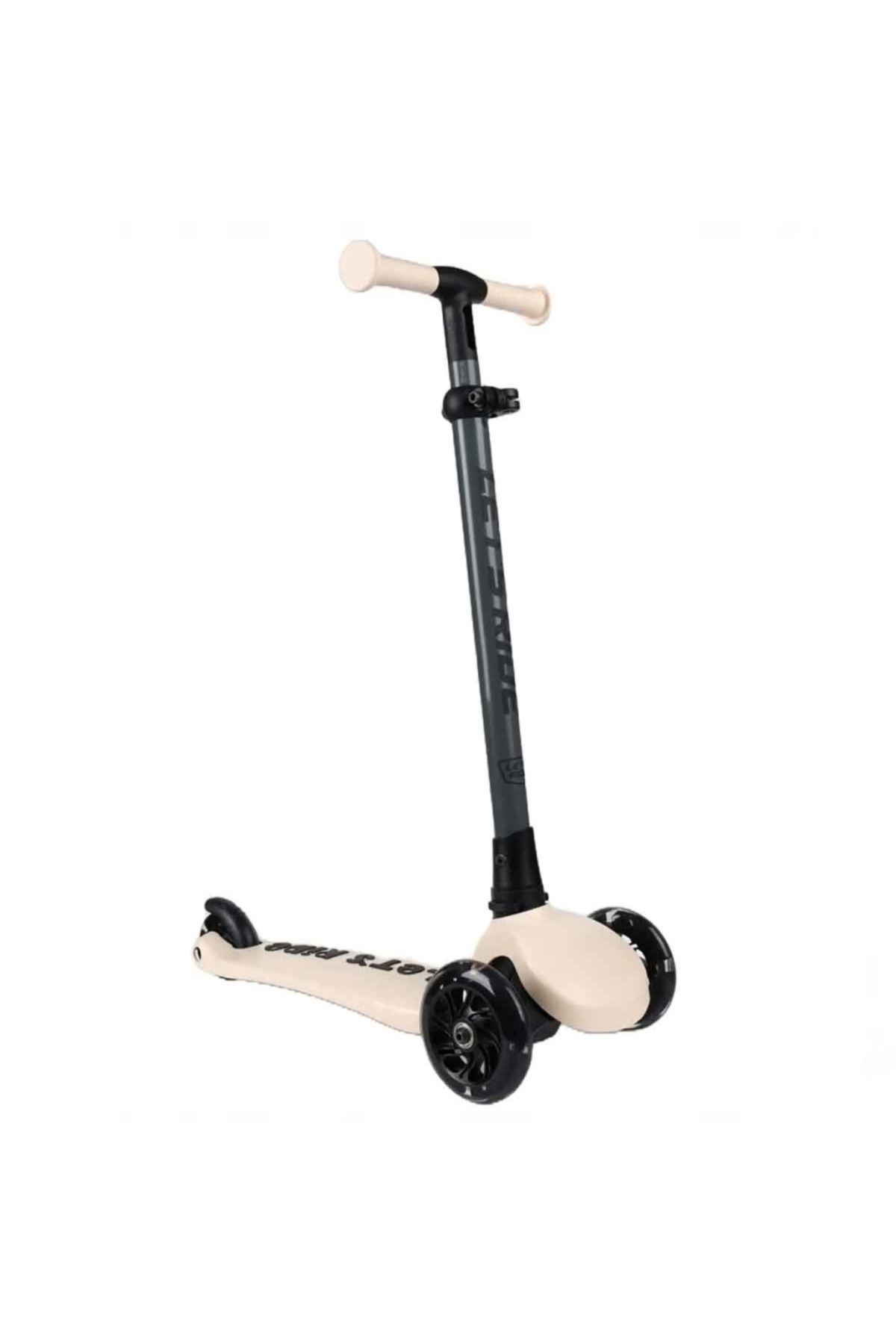 robotrend Let'S Ride Two Işıklı Katlanabilir 3 Tekerlekli Scooter Bej