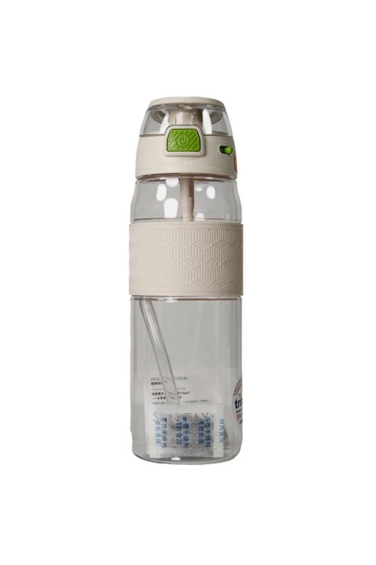 robotrend Çocuk Shotay Şeffaf Kapaklı Şeritli Tritan Matara 800 Ml