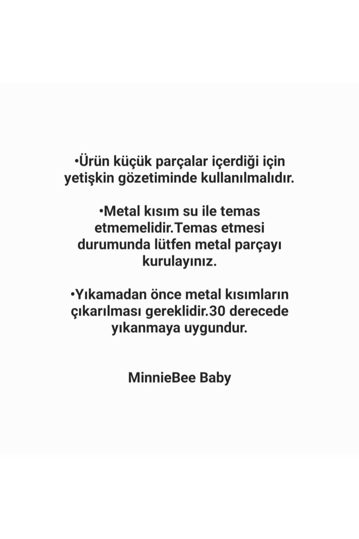 MinnieBee Yıldızlar Puantiye Animal Mavi 3'lü Bebek Emzik Askısı fotoğrafı 4 (önizleme)