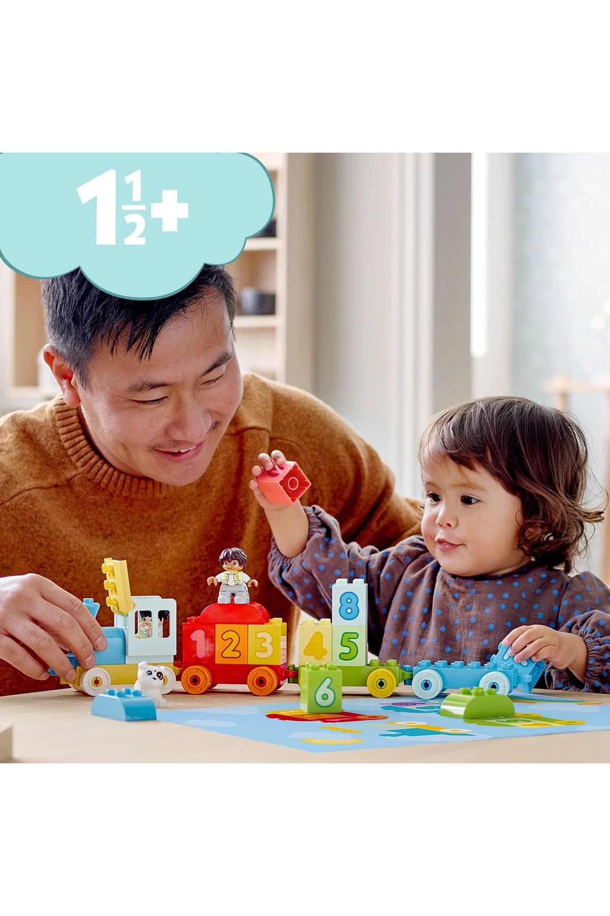 LEGO-® DUPLO® قطار الرقم الأول - تعلم العد 10954 - مجموعة بناء لعبة للأطفال الصغار (23 قطعة) 9