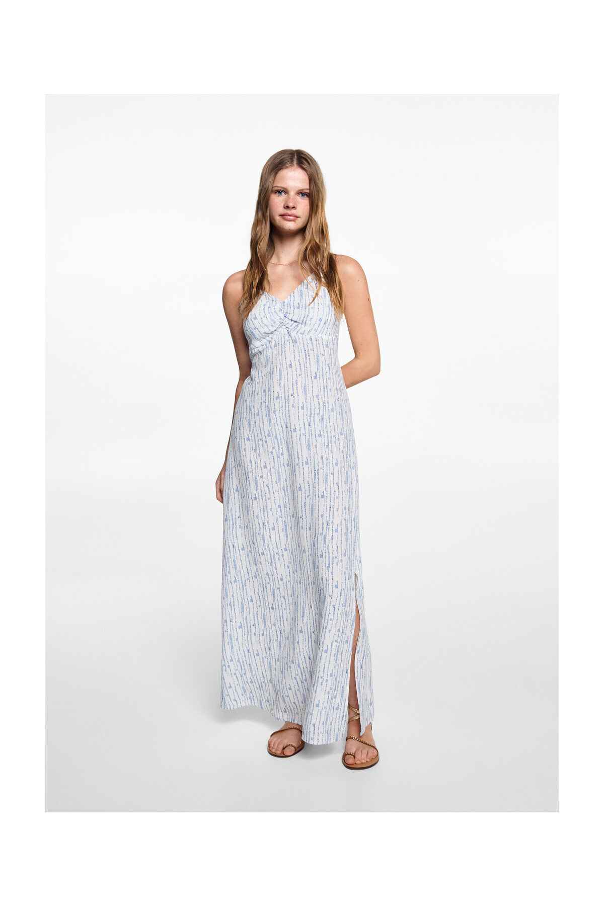 لباس مجلسی دخترانه سفید منگوMANGO Kids | 77070639-02 اورجینال - تصویر 8