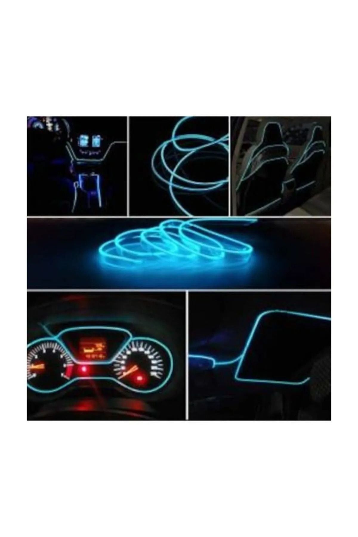 Araç Içi Aydınlatma Ip Neon Led Buz Mavisi