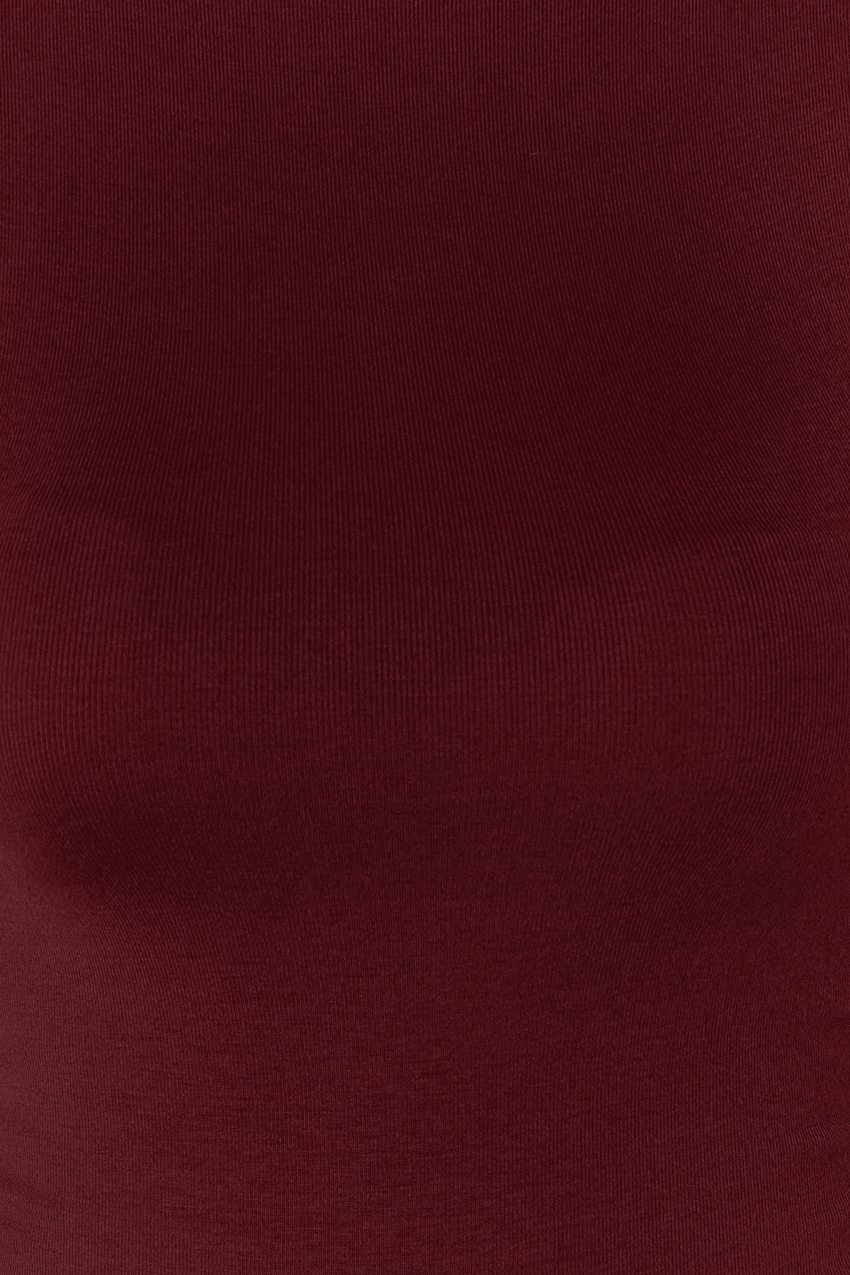 Trendyolmilla  Bordo Dik Yaka Büzgü/Drape Detaylı Fitted/Vücuda Oturan Asimetrik Örme Bluz TWOSS24BZ00534 - Görsel 3