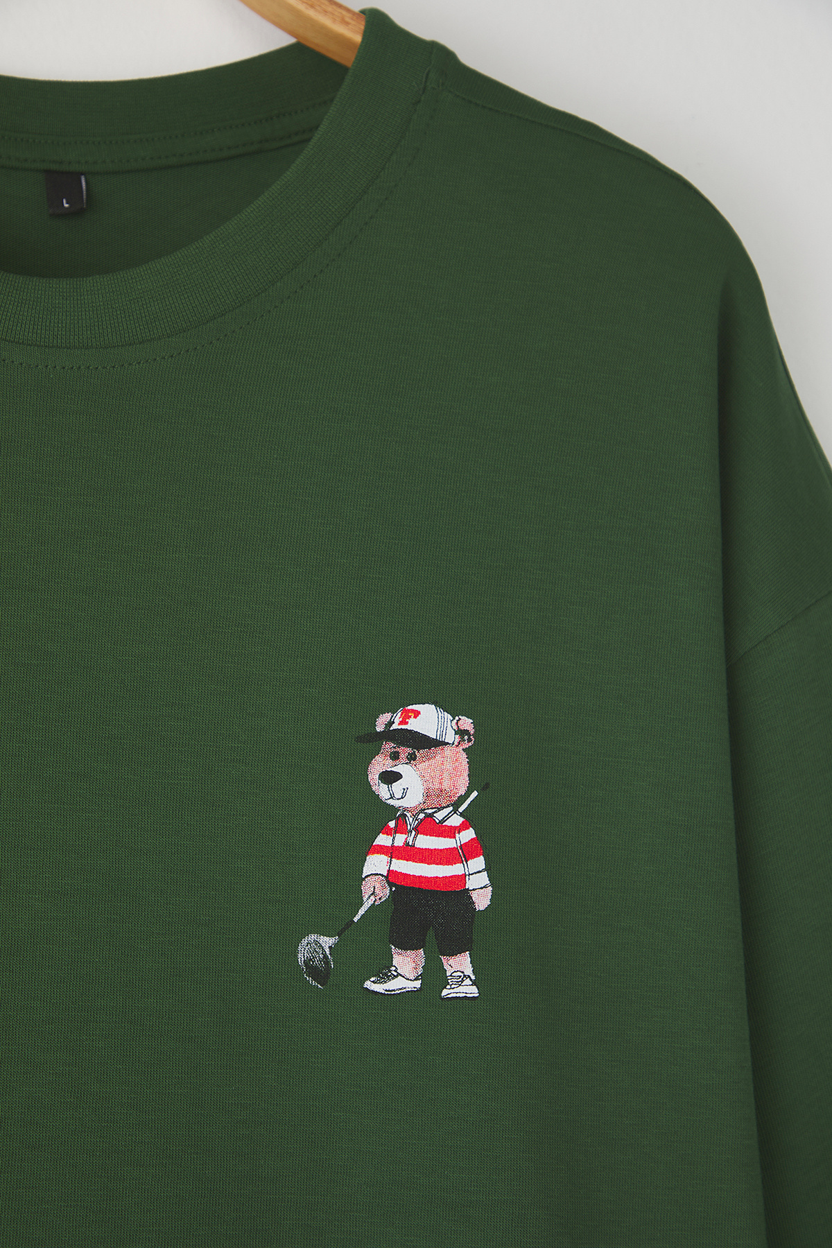Trendyol Collection-Khaki Unisex Regular/Normal Cut Teddy Bear Printed 100% Cotton T-Shirt Tmnss25Ts00161 7
