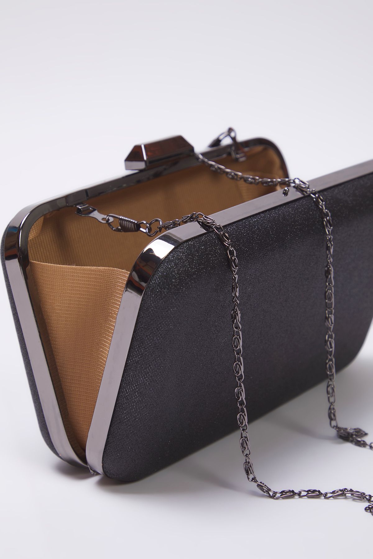 TRENDYOL SHOES-Fekete csillogó estélyi ruha női elegáns mini kuplung kézitáska TAKSS25OC00065 6