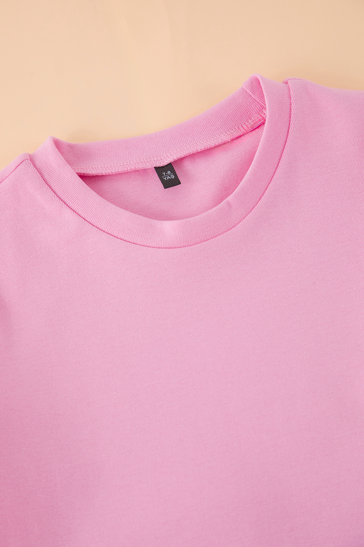 Trendyolmilla  Pembe Kız Çocuk Pamuklu Basic Flare Paça Kısa Kol Esnek Örme Alt-Üst Takım TKDSS25AU00136 - Görsel 4