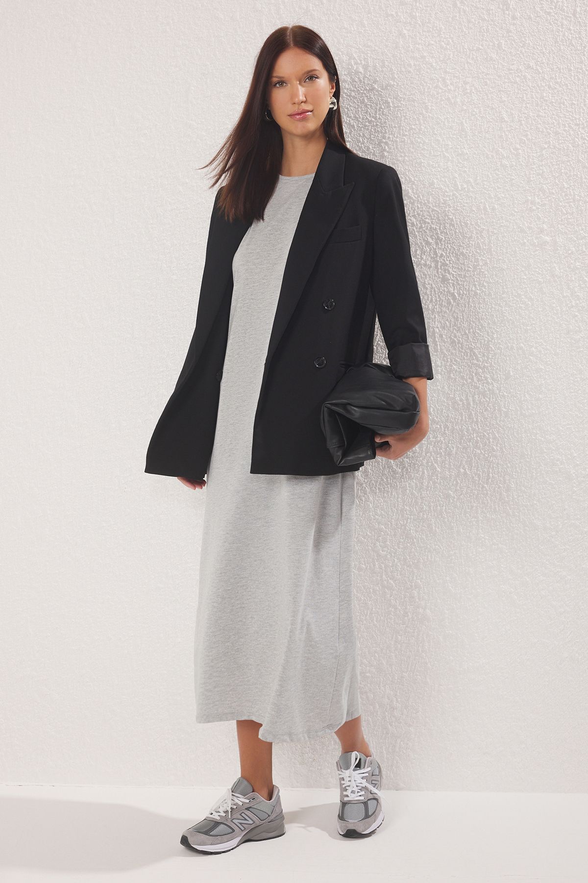 Trendyol Modest-Gray Sleeveless Long Lining Inner Dress Tctss21Uk0034 2