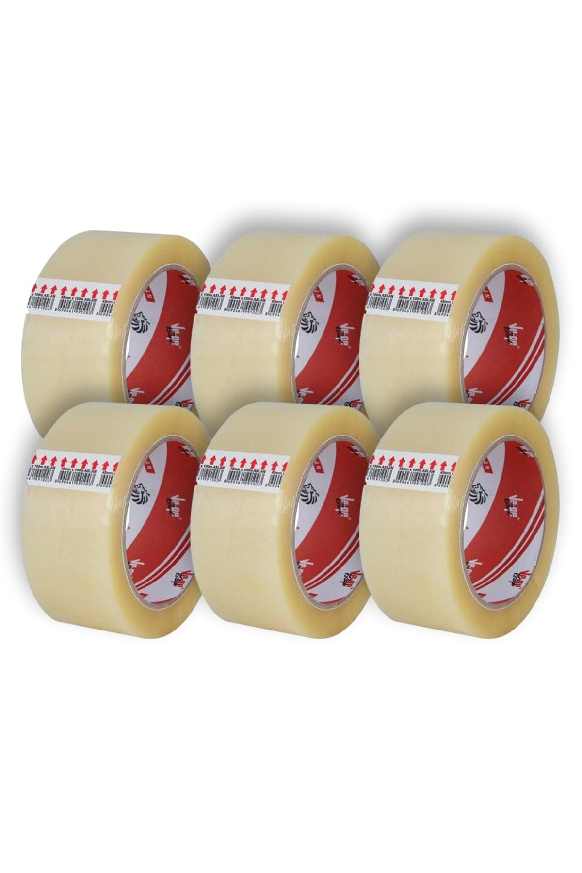 STOREMAX ekn Koli Bandı 6 Adet 45X100 Şeffaf (BUFALO) En 45mm, Uzunluk Net 100 metre, Basınca ve gerilime