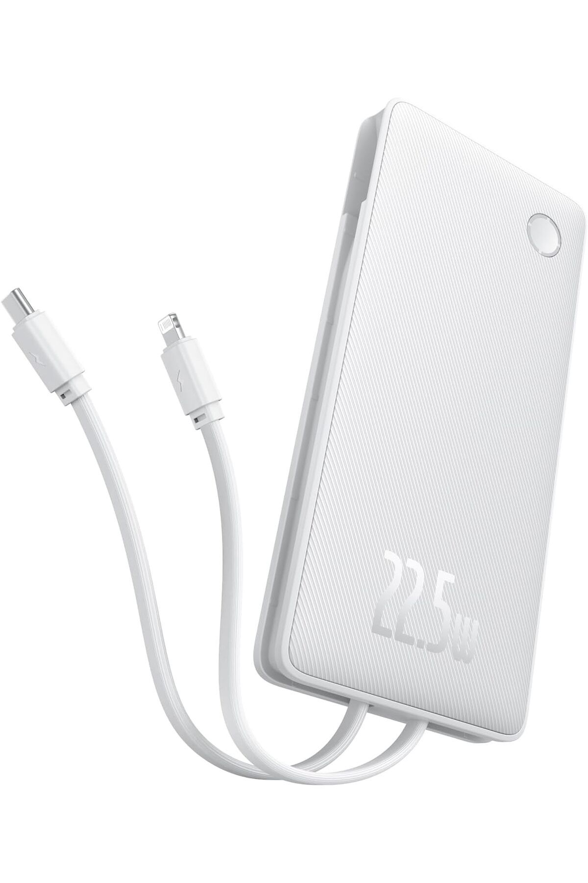 DERİK Eser Airpow Lite Power Bank 10000mAh 22.5W Dual-Cable Moon White DRK 1107872