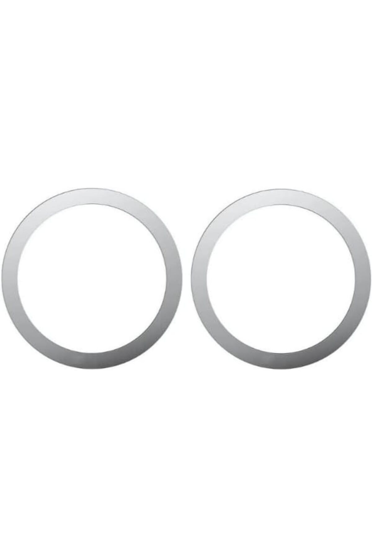 MEGOBİNE WHERE Power Metal Magsafe Halka Yüzük Ring iPhone 8 ve Üstü Model ile Uyumlu Gümüş 2'li Paket