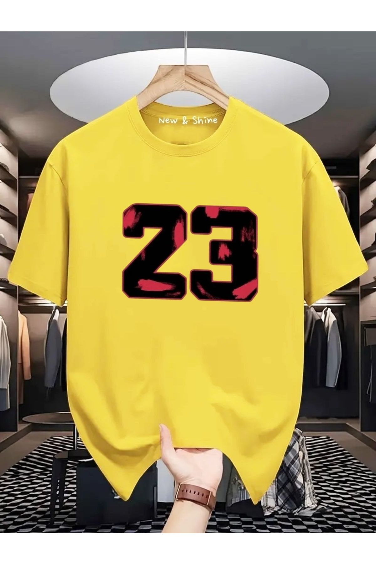 New Shine 23 Baskılı Oversize T-Shirt