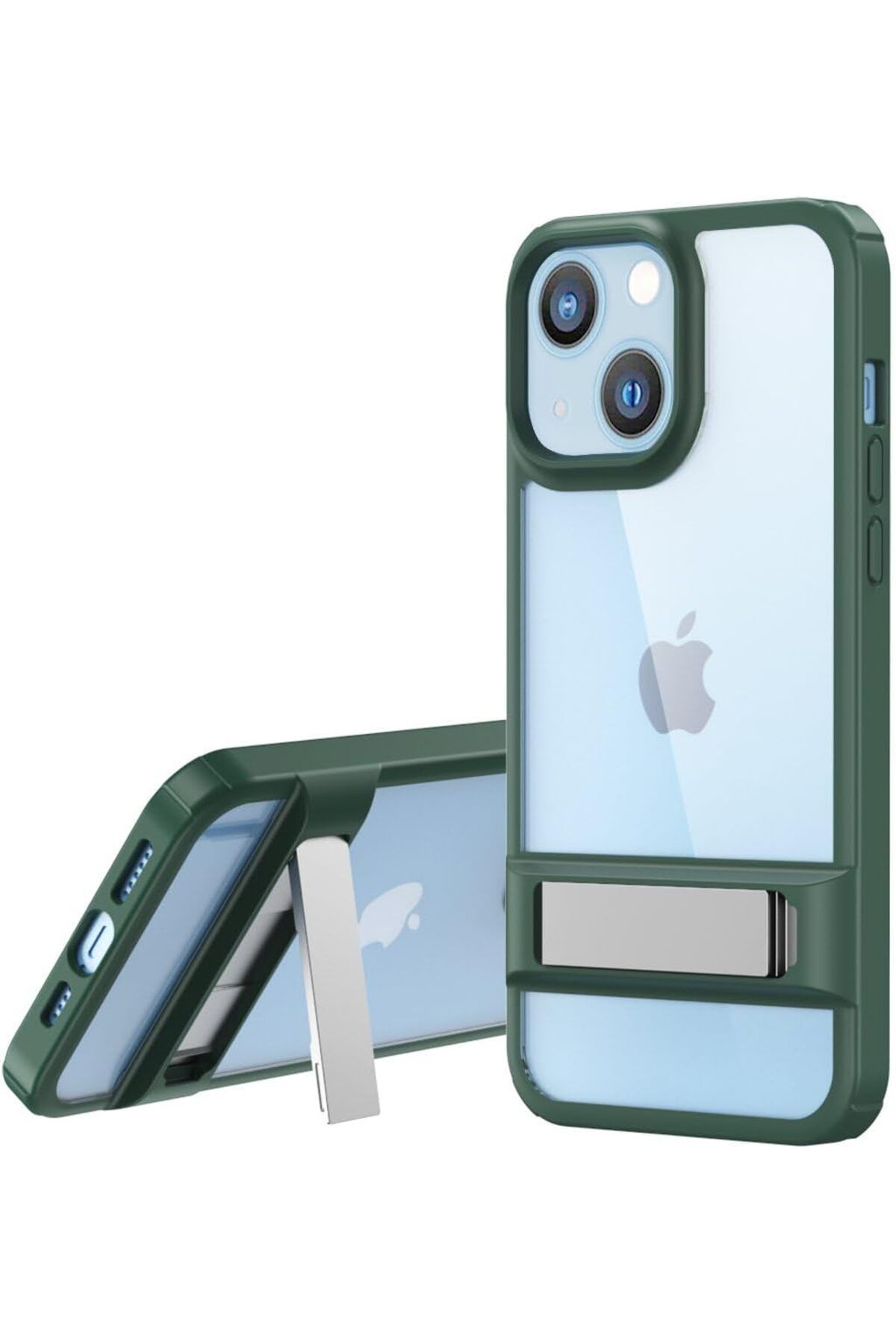 mazıdağı mazzıdağ iPhone 13 ile uyumlu Kılıf, Metal Standlı Düşmelere Karşı Köşe Korumalı Kılıf
