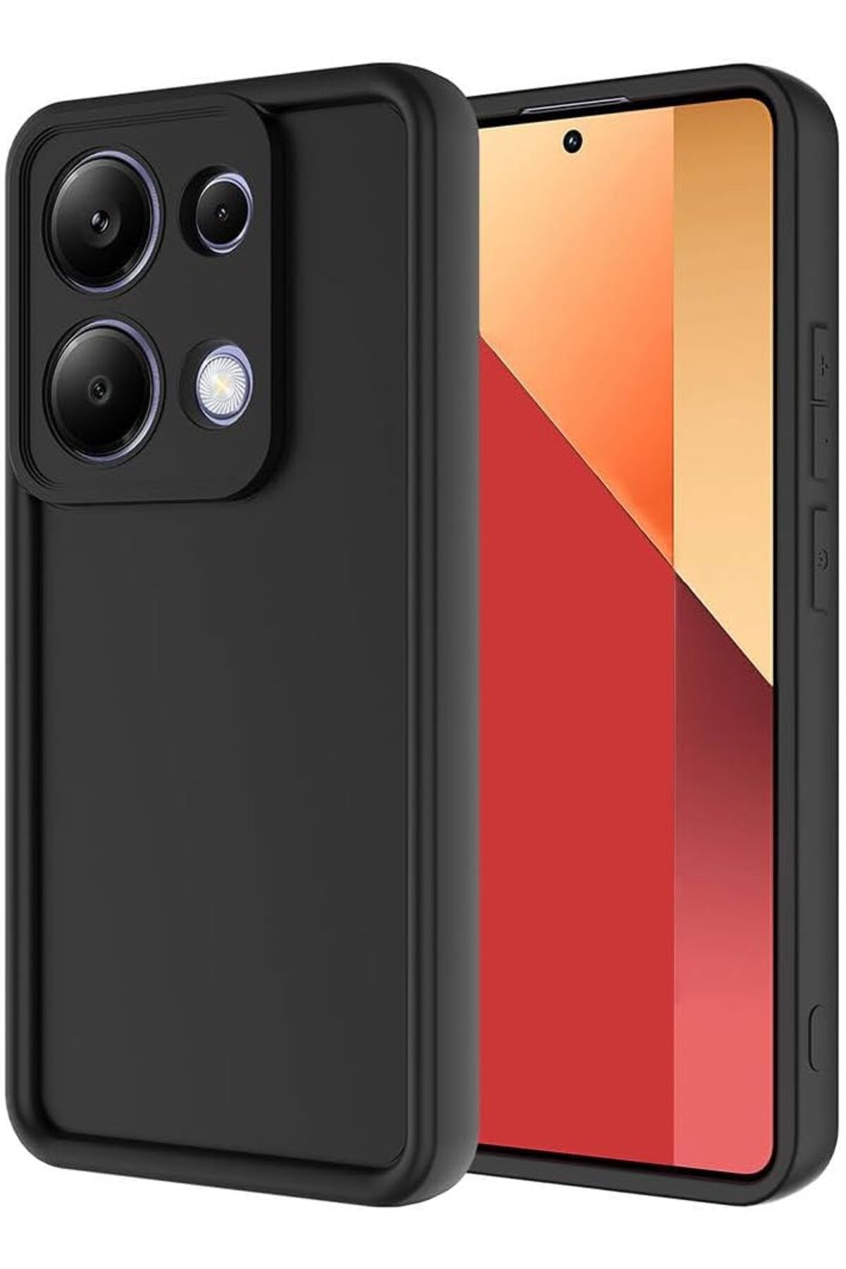 mazıdağı mazzıdağ Xiaomi Redmi Note 13 Pro 4G ile uyumlu Kılıf Parlak, Tek Renkli Yüzey Dayanıklı Malz