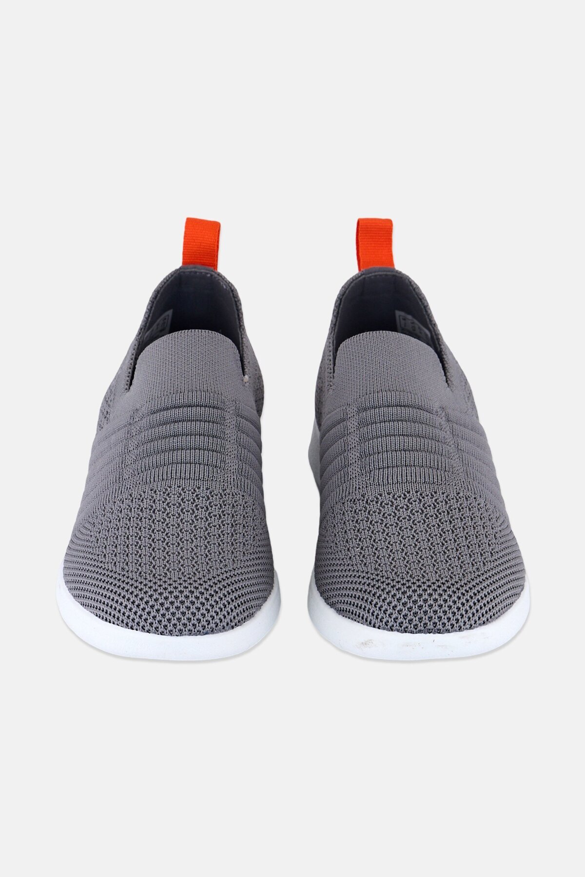 CLARKS-Kids Girl Ezra Walk Slip On Causal Shoes, Grey/White/Orange 4