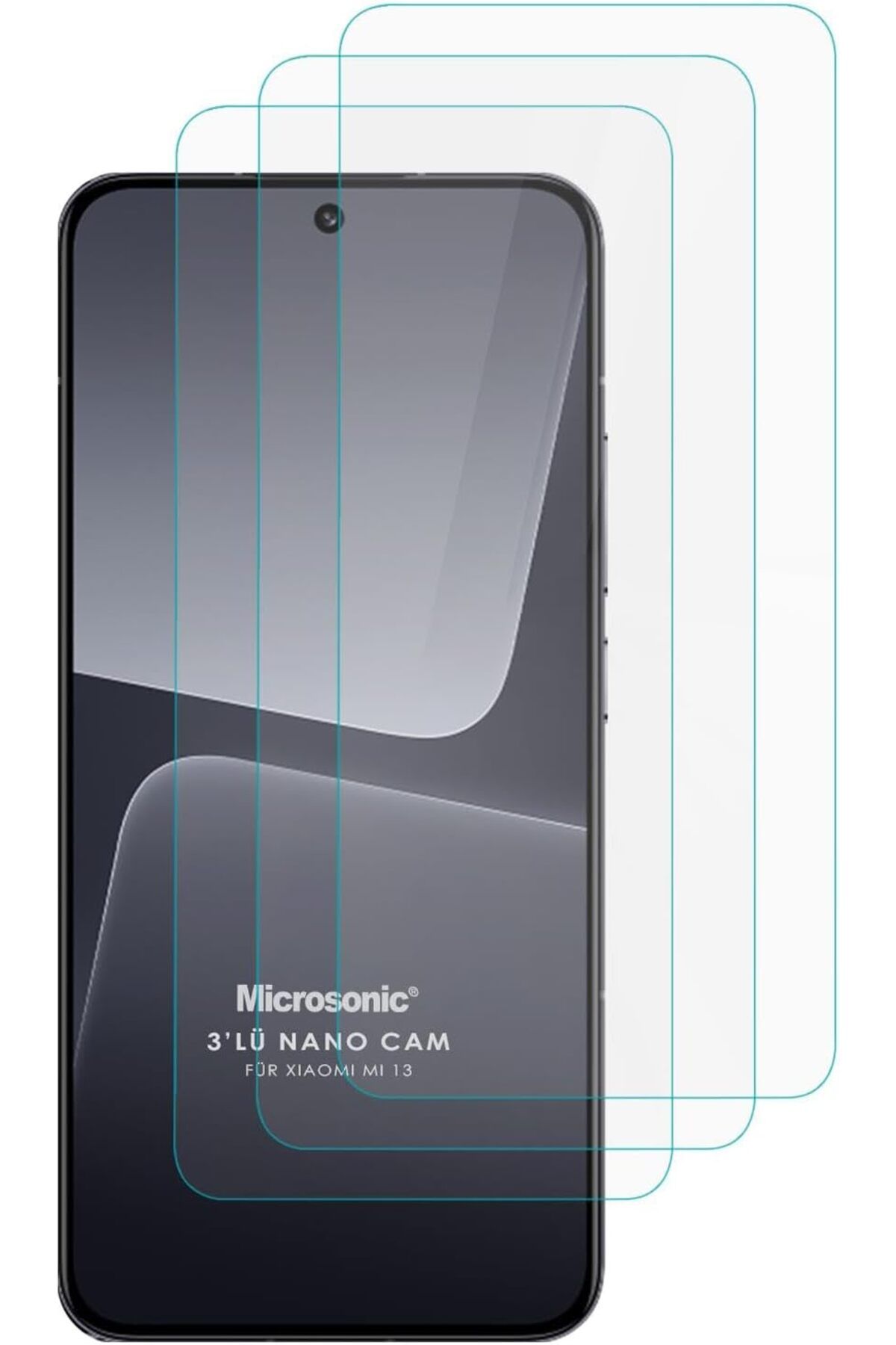 mazıdağı mazzıdağ Xiaomi Mi 13 Screen Protector Nano Glass Cam Ekran Koruyucu (3`lü Paket) [Mi 13 ile Uyum
