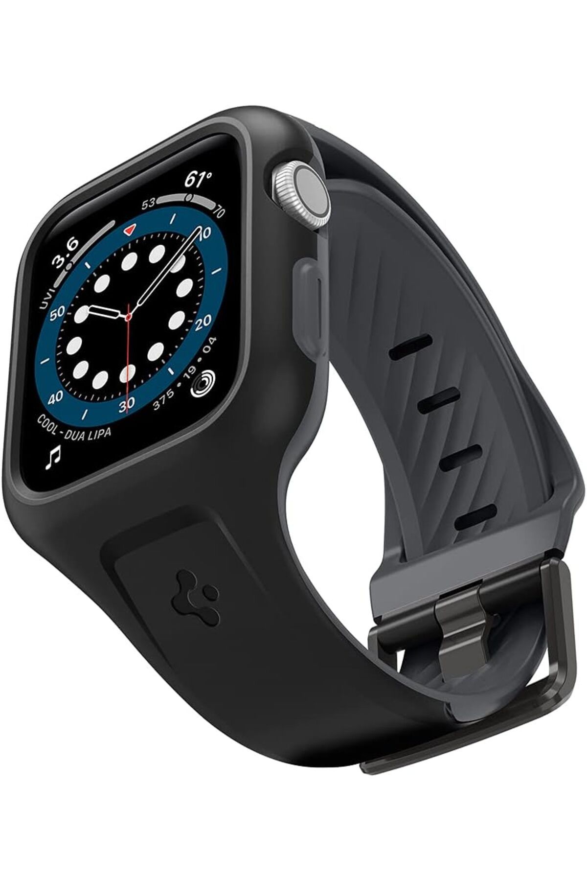 mazıdağı mazzıdağ Watch 40mm (Seri SE2/6/SE/5/4) Kılıf & Kordon Kayış Liquid Air Pro Black - AMP020