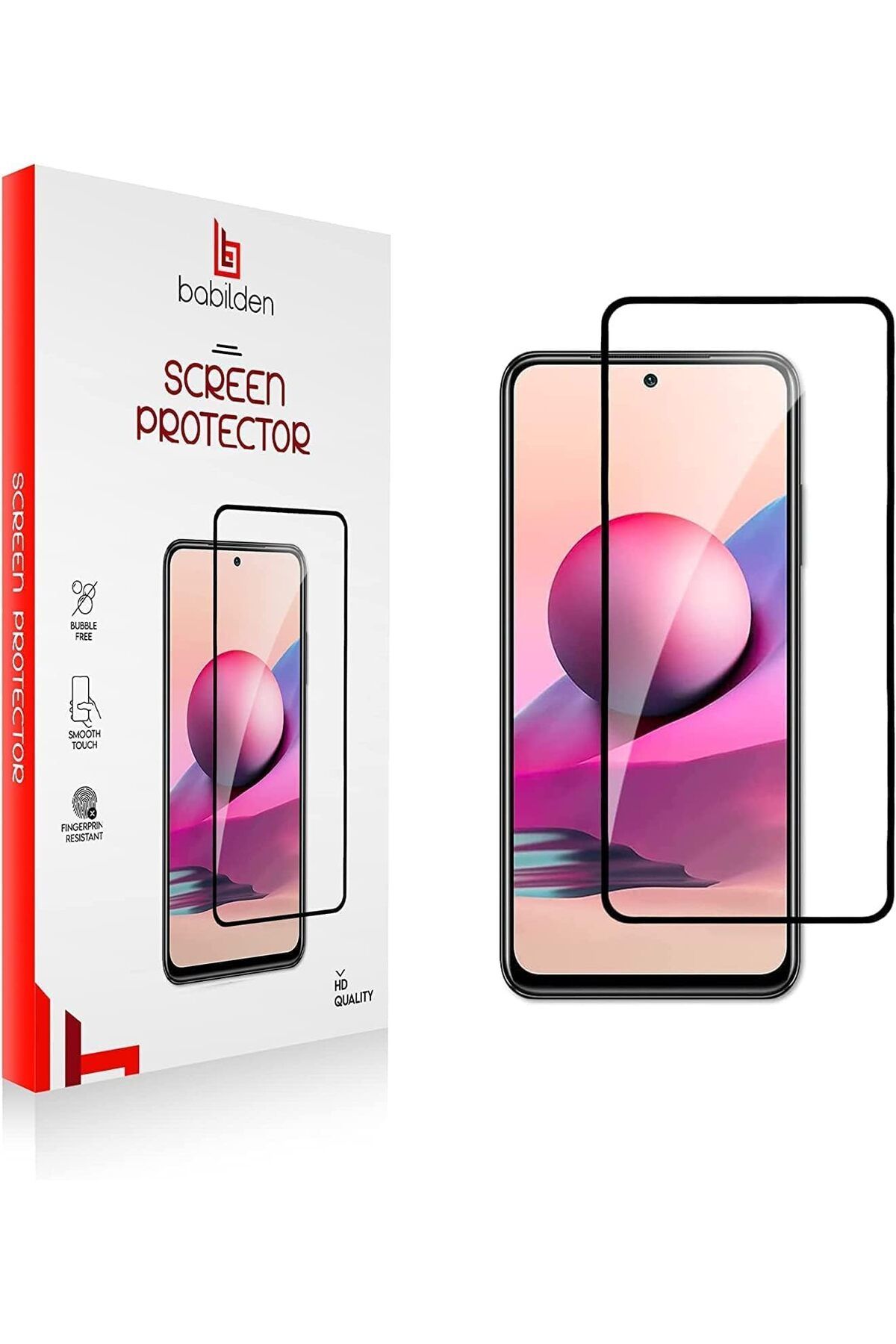 KDROĞLU GEÇMEZ Xiaomi Redmi Note 9 Pro için Tasarlanmış Uçtan Kenara Kapsama Tam Koruma Dayanıklı Tem