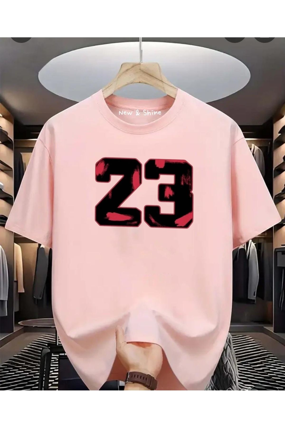 New Shine 23 Baskılı Oversize T-Shirt