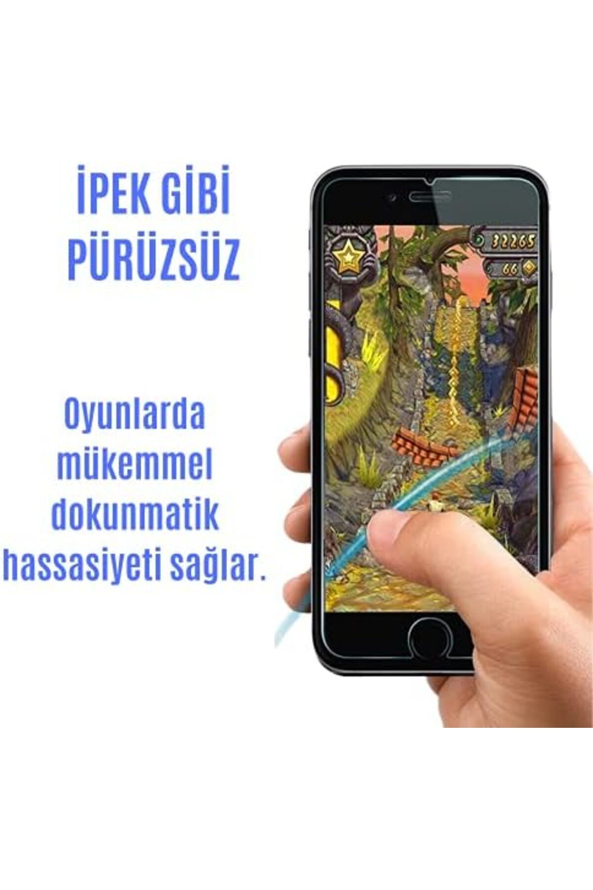 KDROĞLU KDROGLU İphone 6-6s İçin 9H Sertlikte Dayanıklı Ekran Koruyucu Kırılmaz Cam (2'li Paket) New