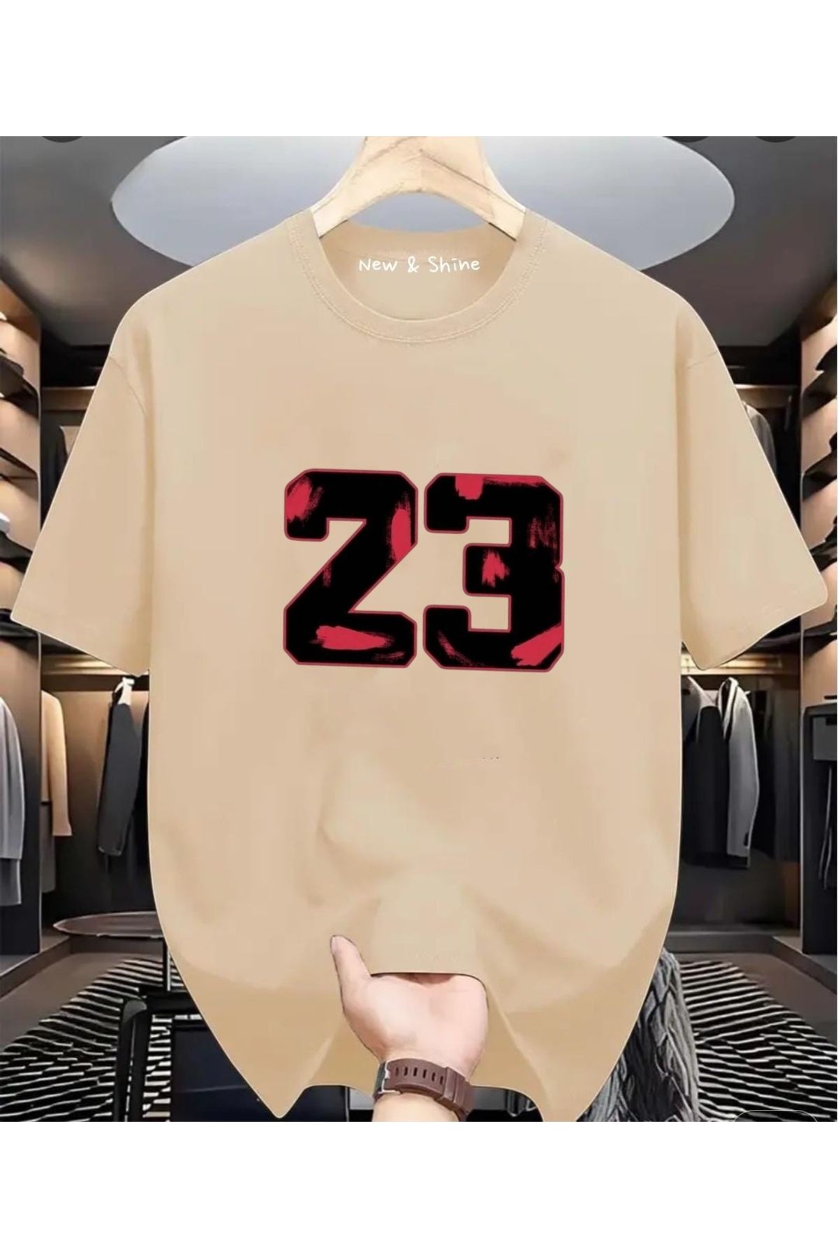 New Shine 23 Baskılı Oversize T-Shirt
