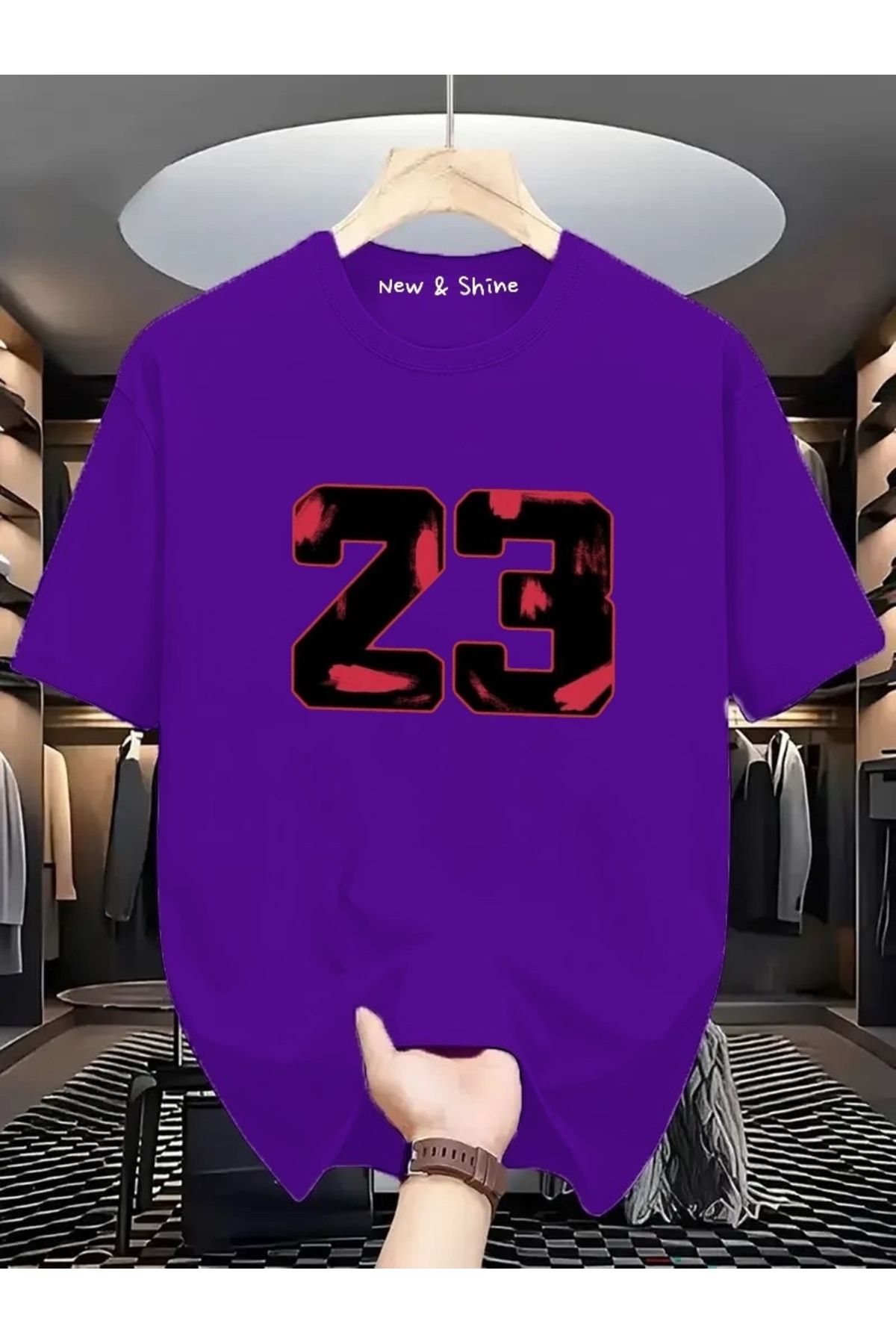 New Shine 23 Baskılı Oversize T-Shirt