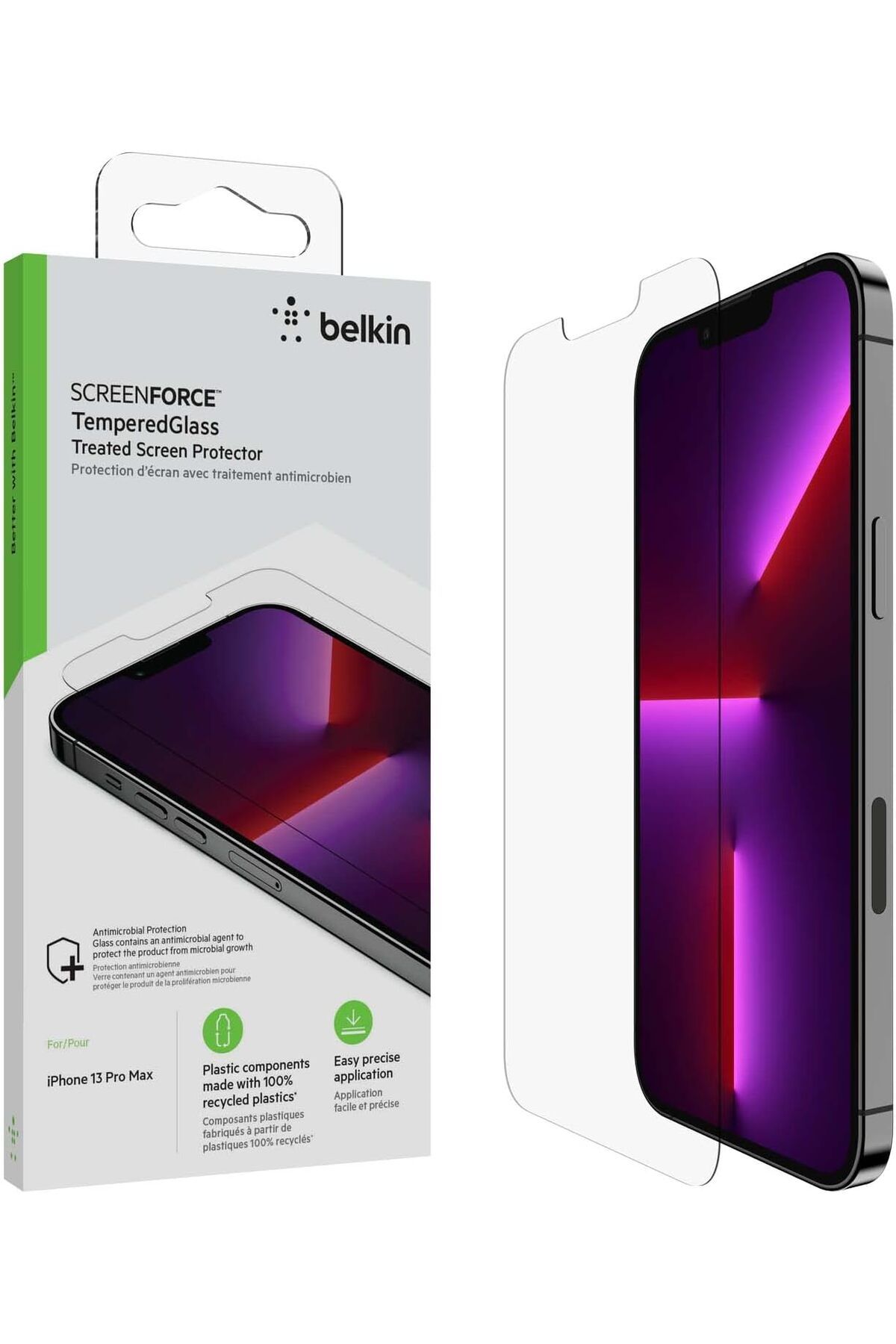 DERİK dsr iPhone 14 Plus, iPhone 13 Pro Max Ekran Koruyucu TemperedGlass, İşlem Görmüş