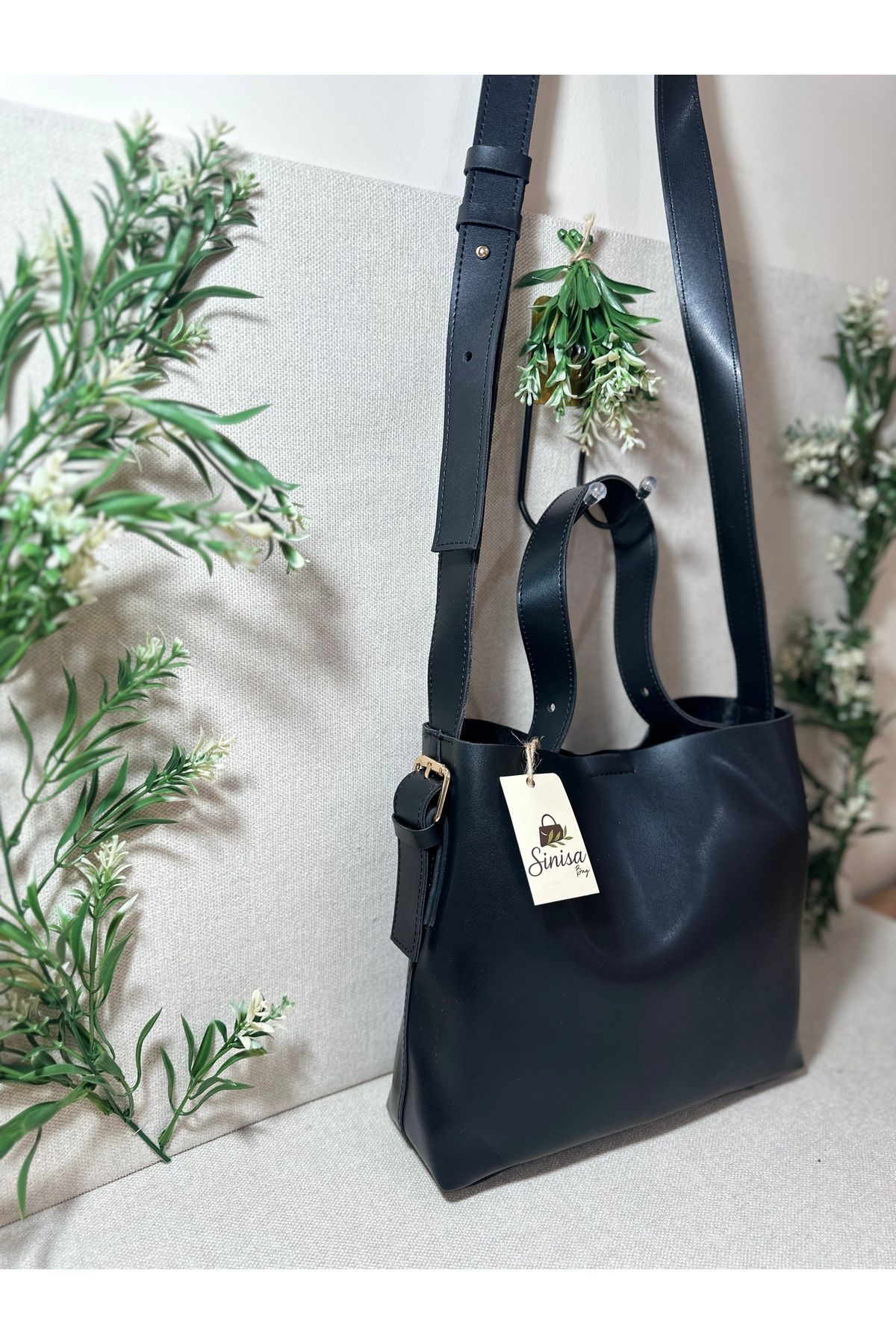 SİNİSA BAG TOKA DETAYLI KISA VE UZUN ASKILI OMUZ ÇANTASI