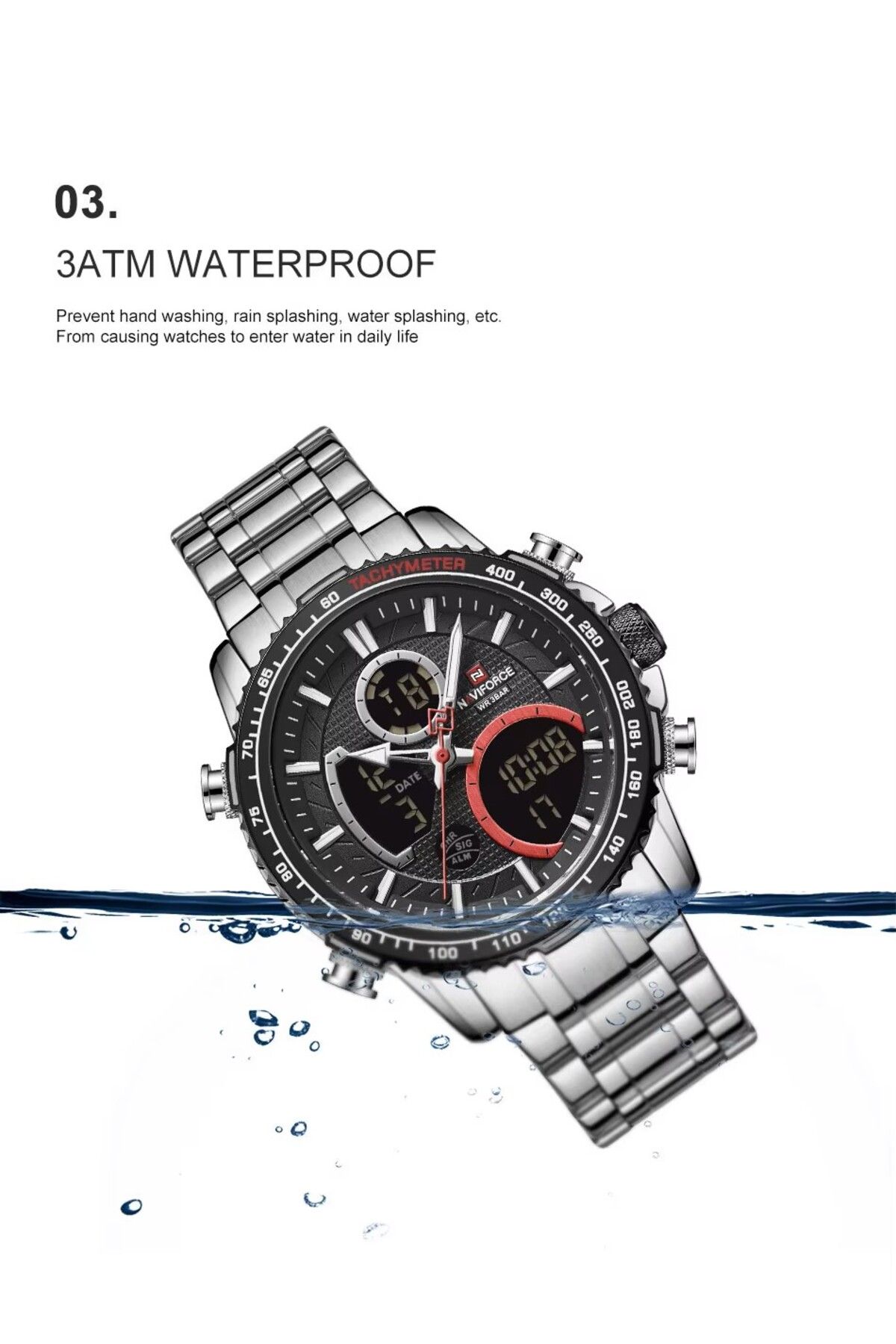 Skmei Naviforce 9182 Erkek Kol Saati Şık Tasarım