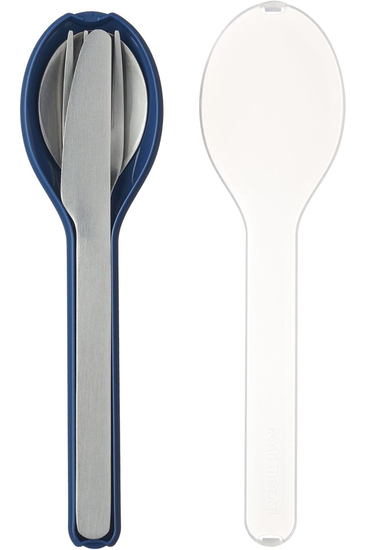MEGOBİNE WHERE Çatal Bıçak Takımı Ellipse 3-parça – Paslanmaz çelik, denim, cm, 19,5 x 5,1 x 2,3 cm,