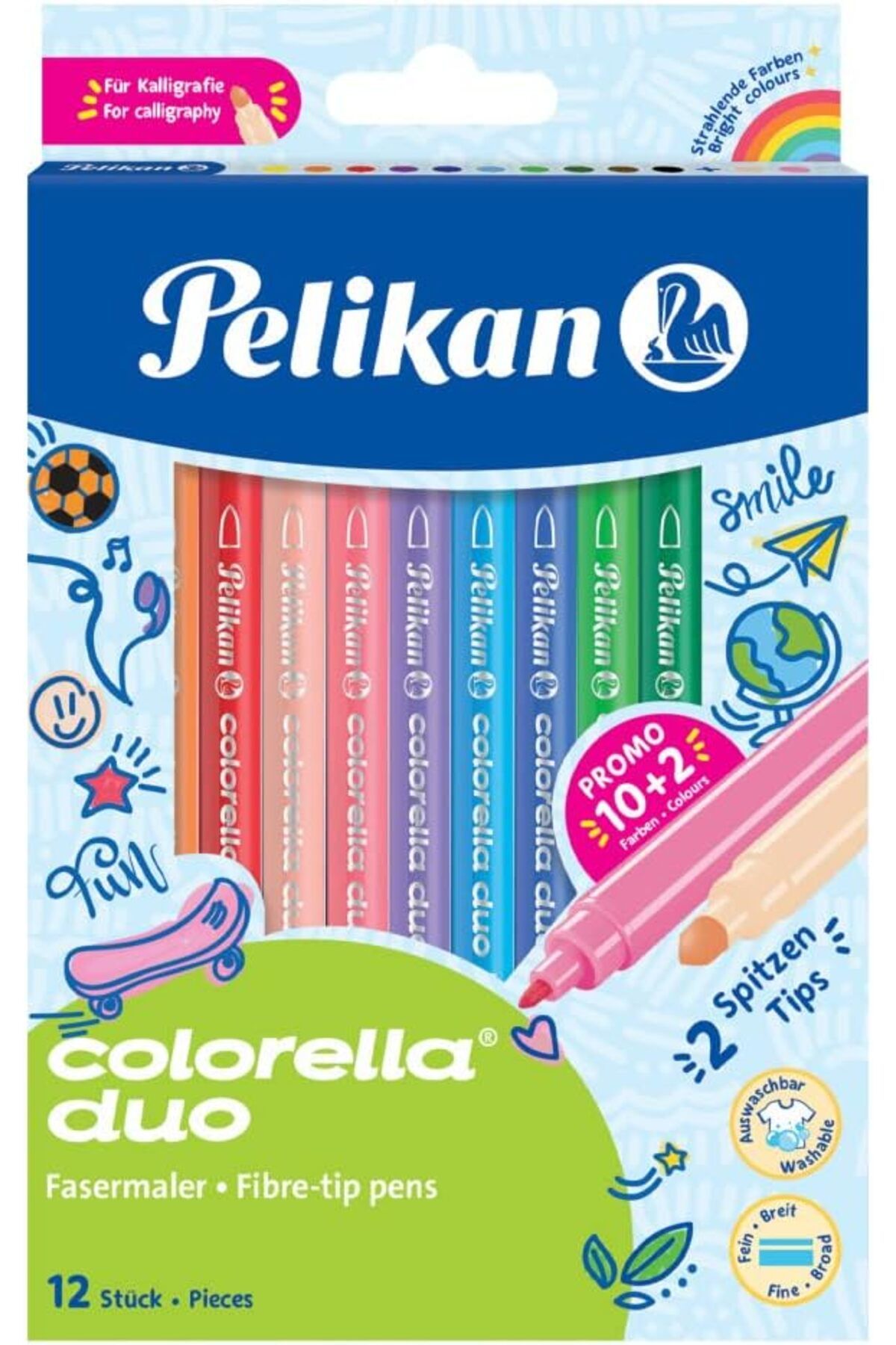 DERİK KADROĞLU Colorella Keçeli Kalem 2Li Uç 12Li Kutu Yeni 1107872