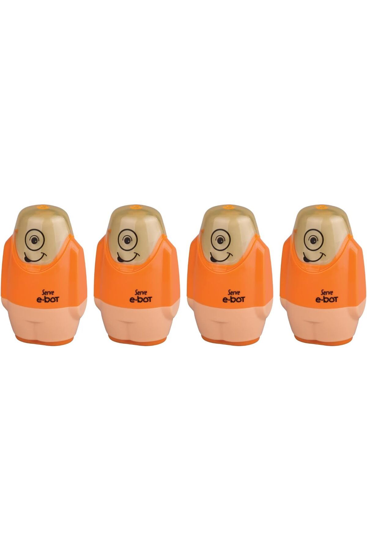 KDROĞLU E-BOT SİLGİLİ KALEMTIRAŞ FOSFORLU TURUNCU 4LU SET New Desing 1109836