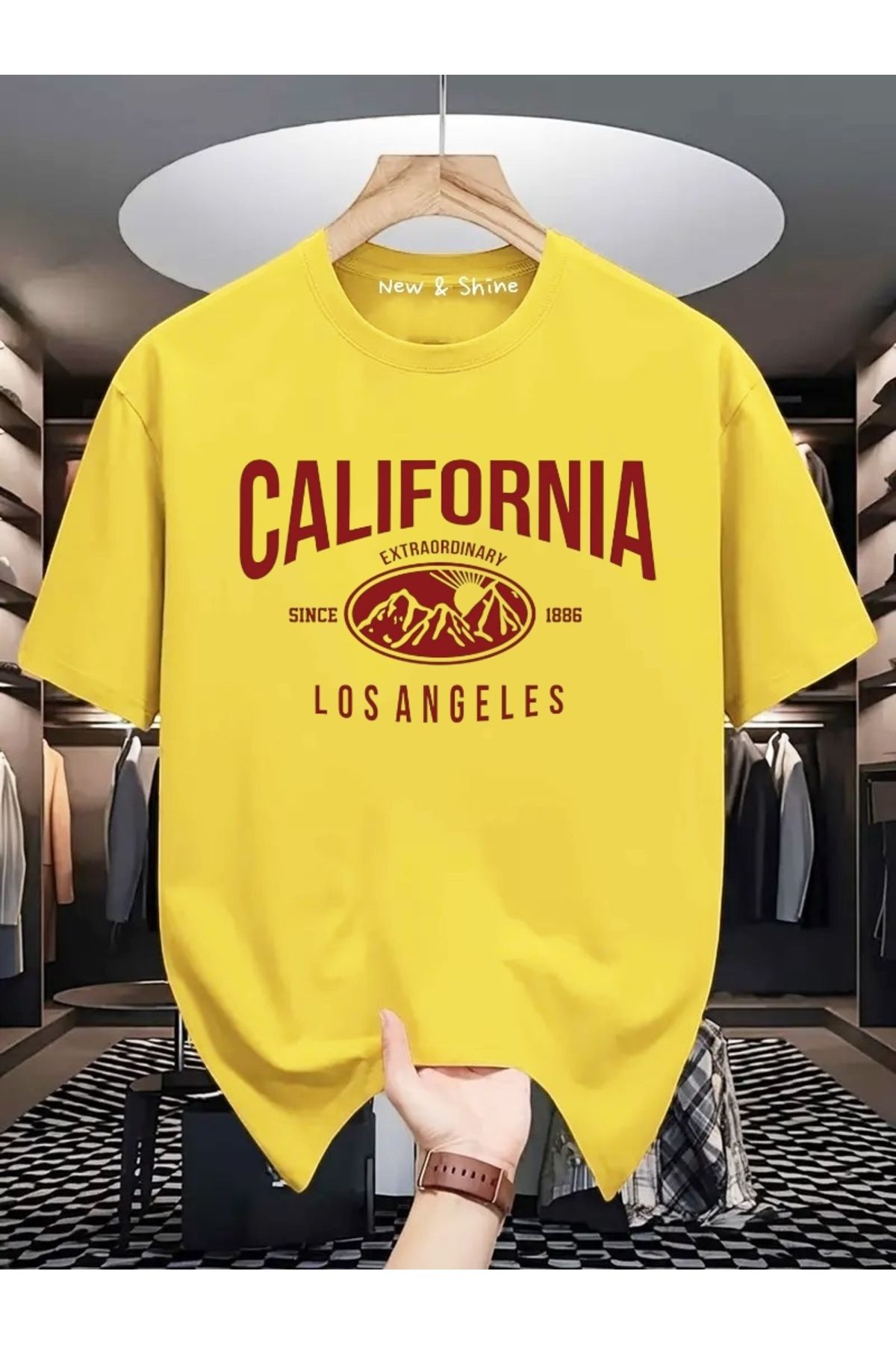 New Shine California Baskılı Oversize T-Shirt