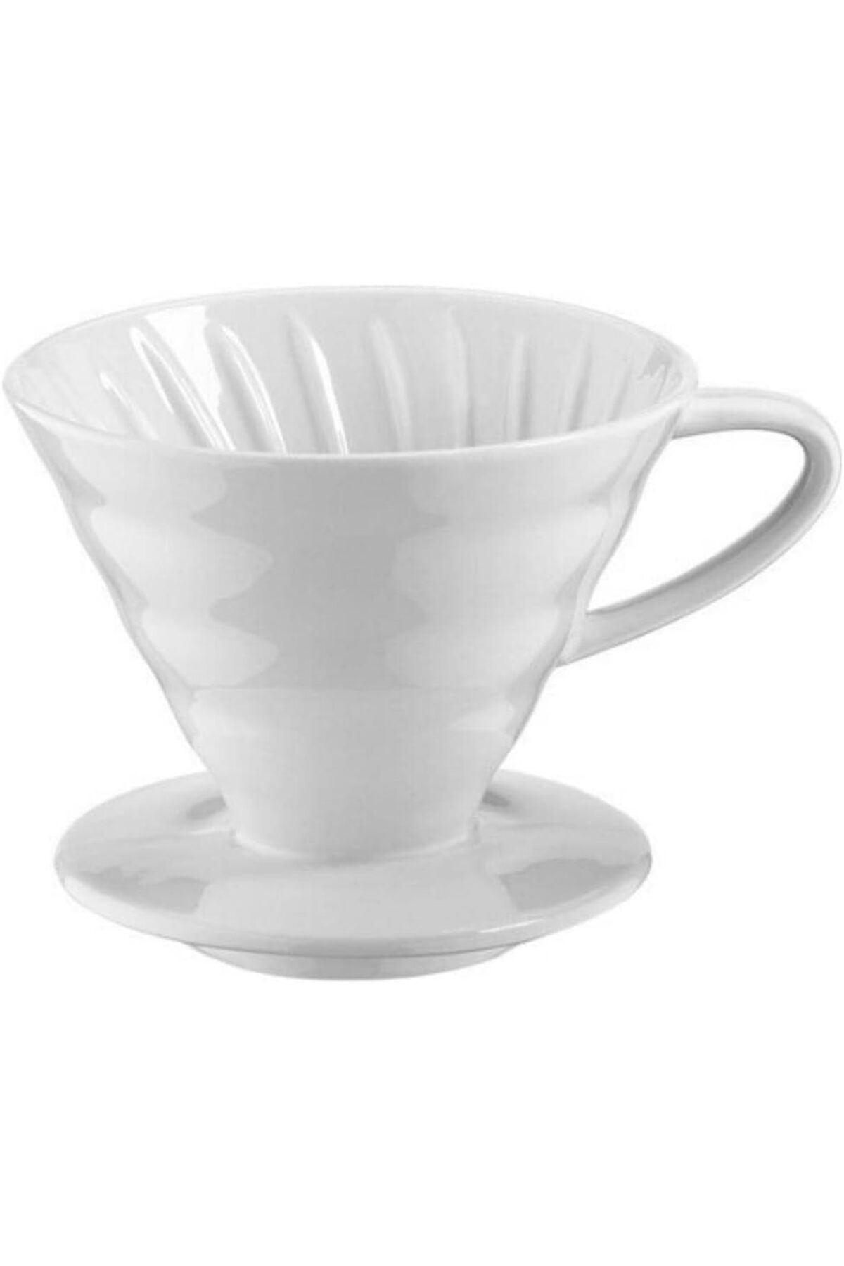 mazıdağı mazzıdağ Seramik Kahve Dripper - Porselen Kahve Dripper - Kahve Demleyici - Kahve Aleti - No: 2 -