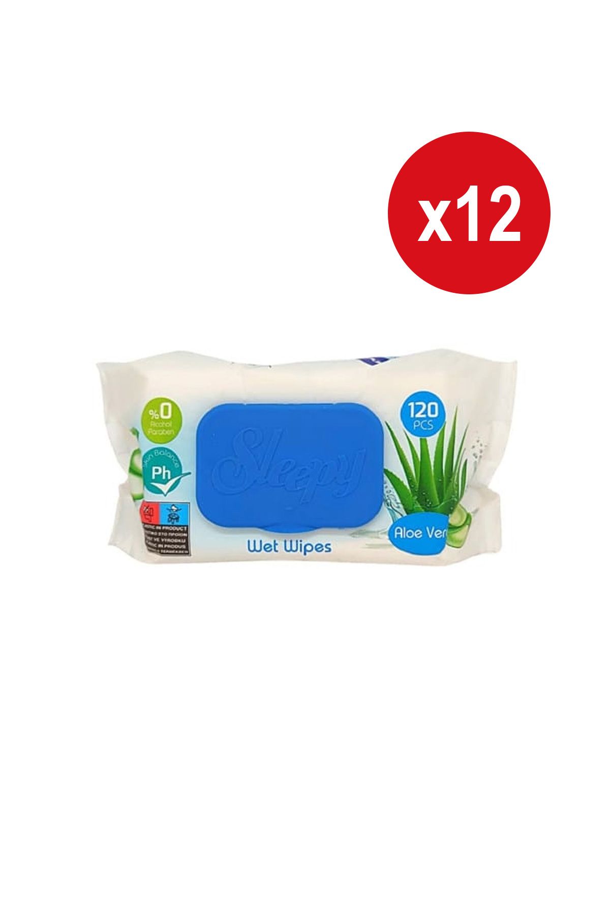 Sleepy Șervețele Umede Pentru Bebeluși 120 Pachet Aloe Vera X 12 - One Size