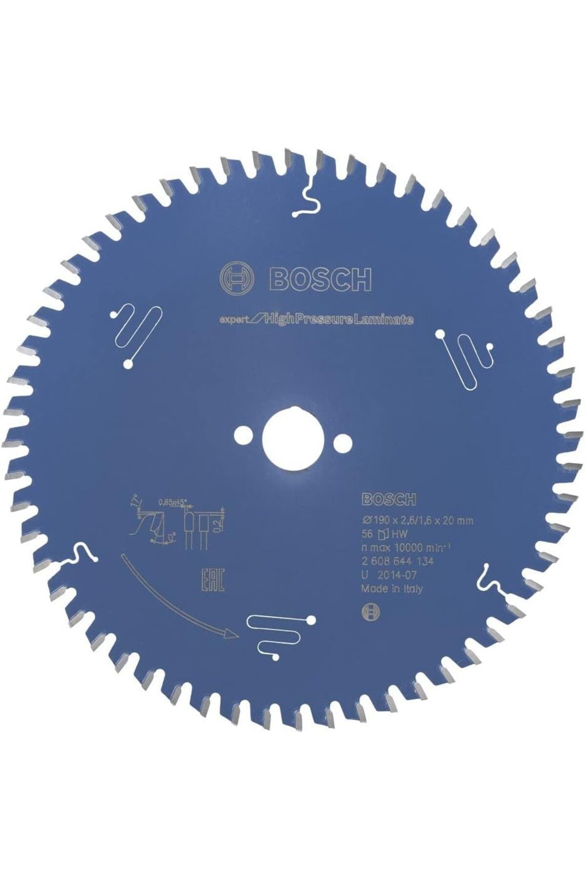 DERİK dsr dairesel testere bıçağı Expert için yüksek basınç laminat, 190 x 20 x 2,6 mm, diş sayı