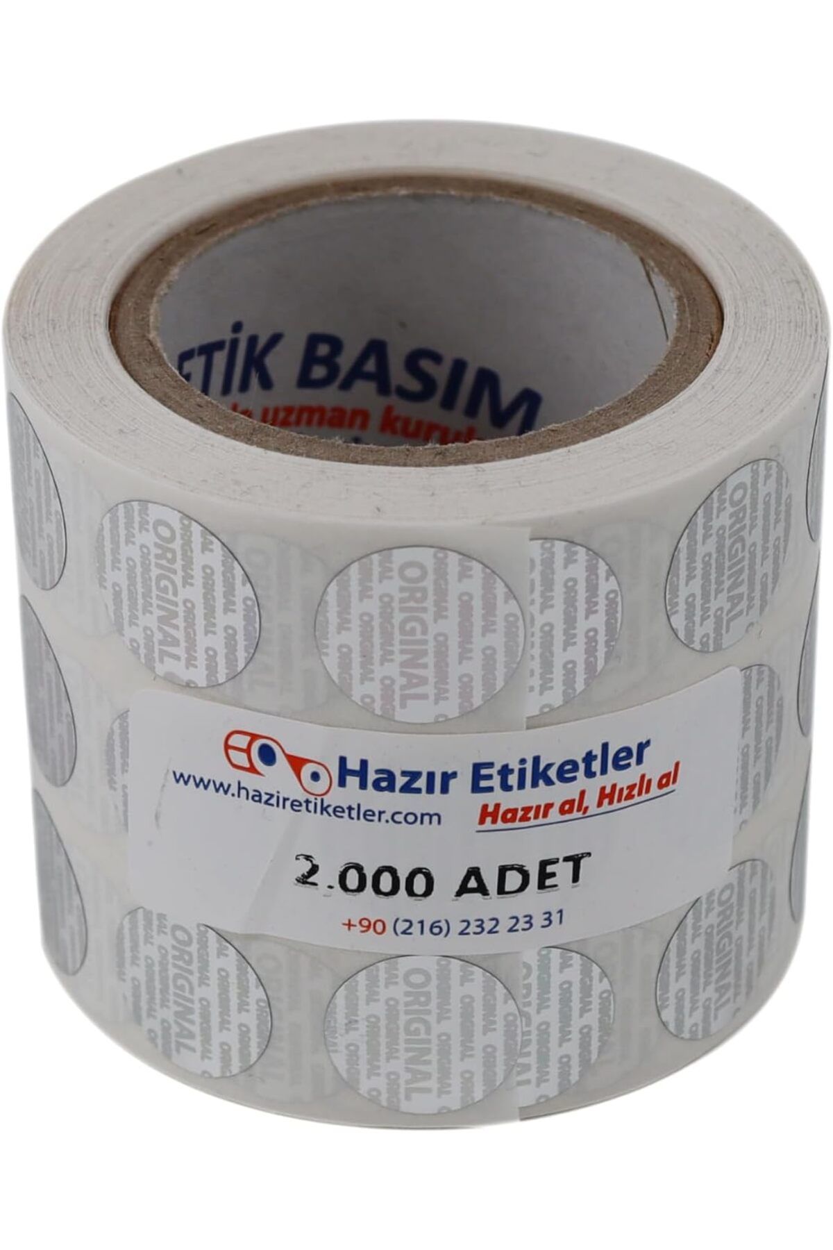 KDROĞLU etiketler , hazır al hızlı al Original Etiketi PP Metalize(Hologramlı) 15mm Çapında 20