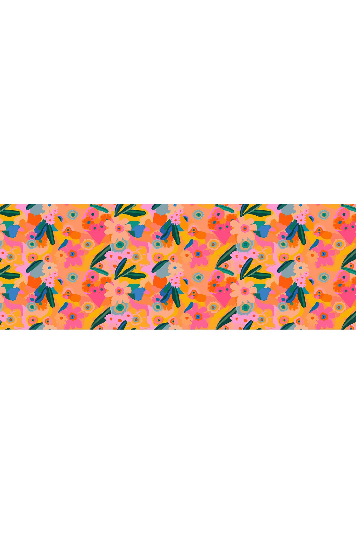 Whenever Company-Abstract Floral Patterned Small Size Chiffon Pareo 1