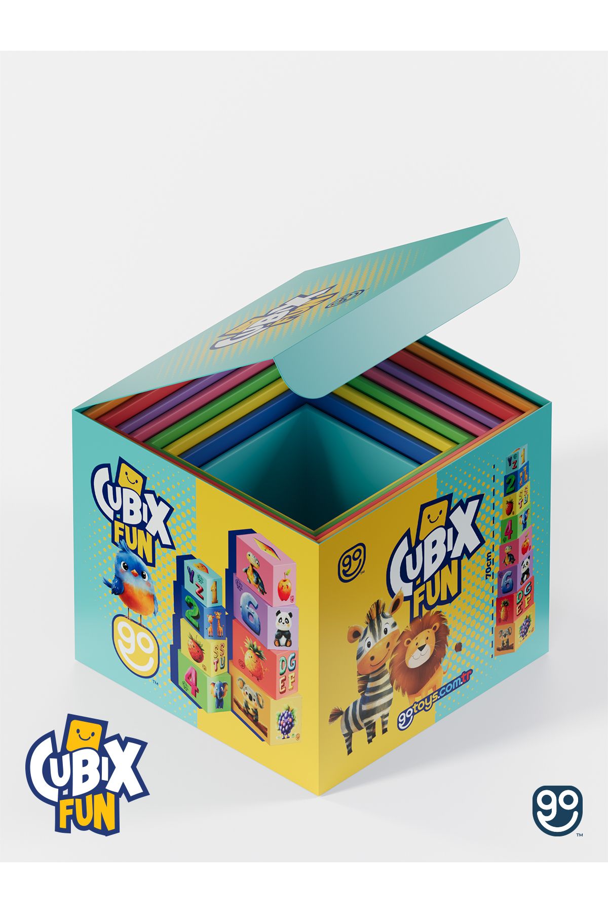Go Toys-Cubix Fun Stacking Boxes Rough Motor Skill Developer Educational Balance Tower Toy Shoppist 5