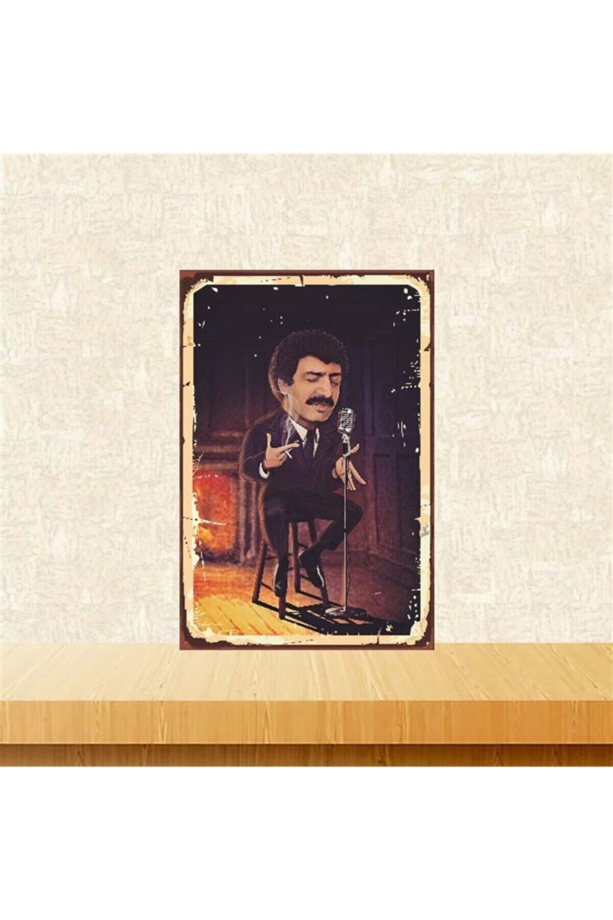 TAKIFİX Müslüm Gürses Retro Ahşap Poster