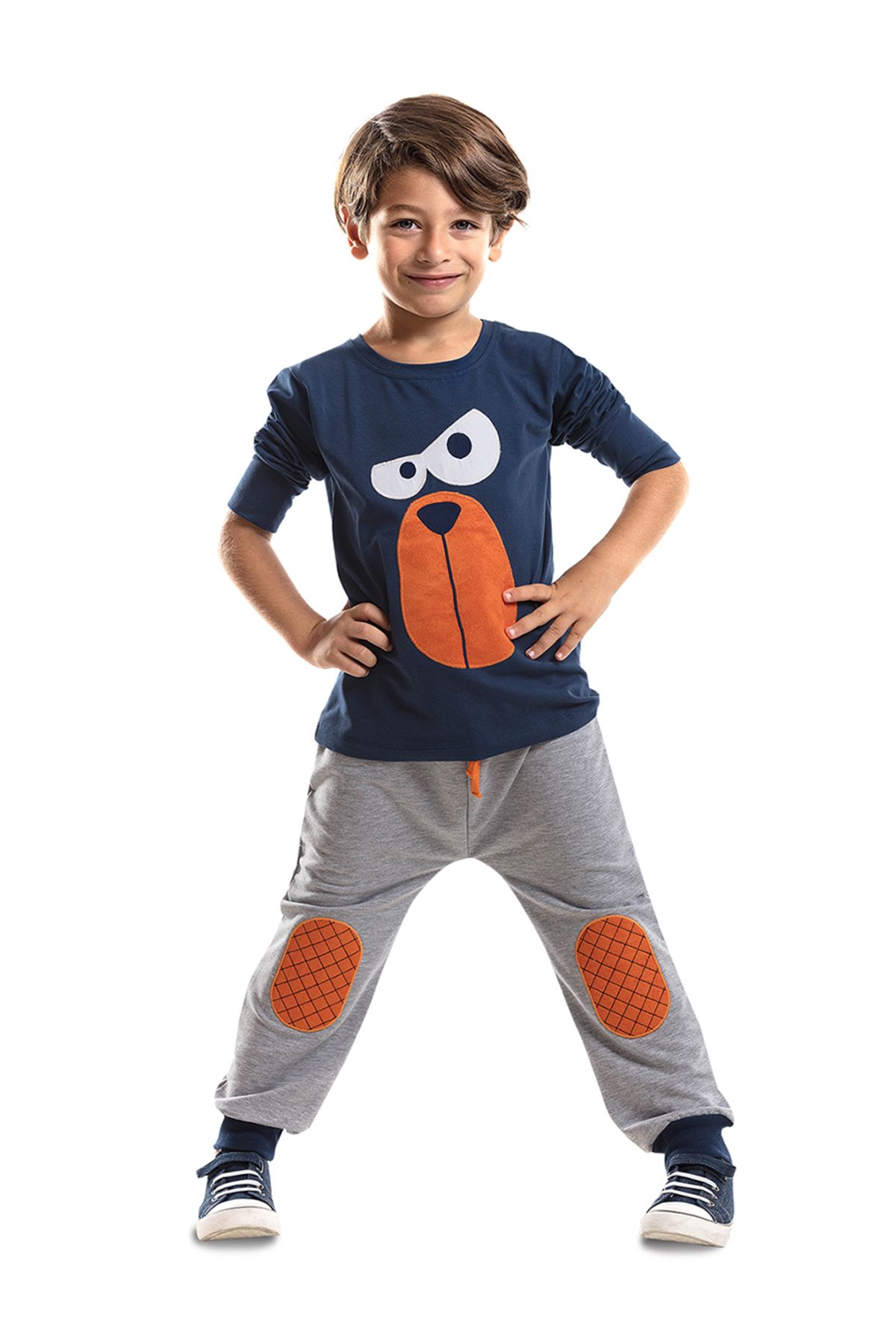 Denokids Wygodny Chłopięcy Zestaw T-shirt I Spodnie - Mówię Poważnie Mężczyzna - 4 lata