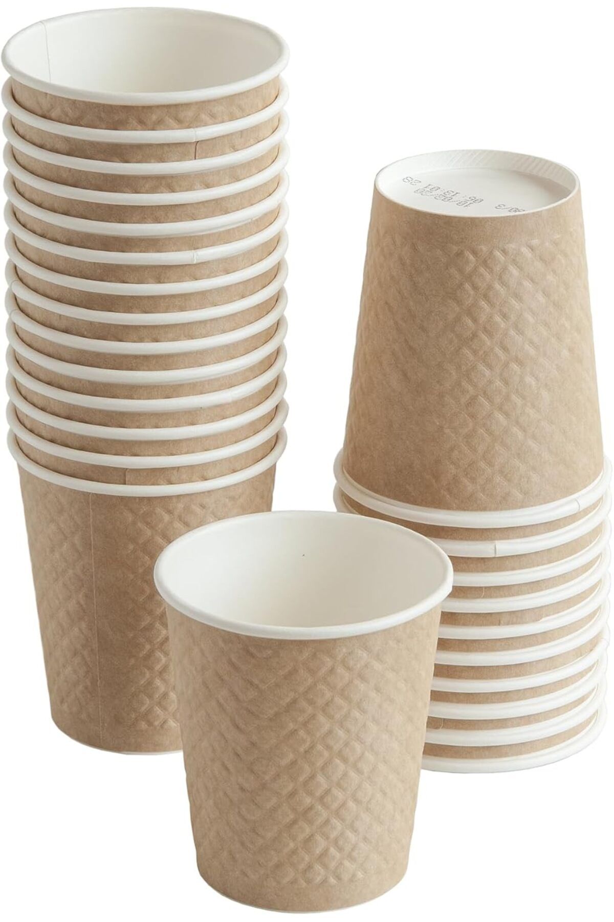 mazıdağı mazzıdağ 25 adet kraft çift duvarlı kahve bardağı 8 oz, küçük kağıt çay bardakları 250