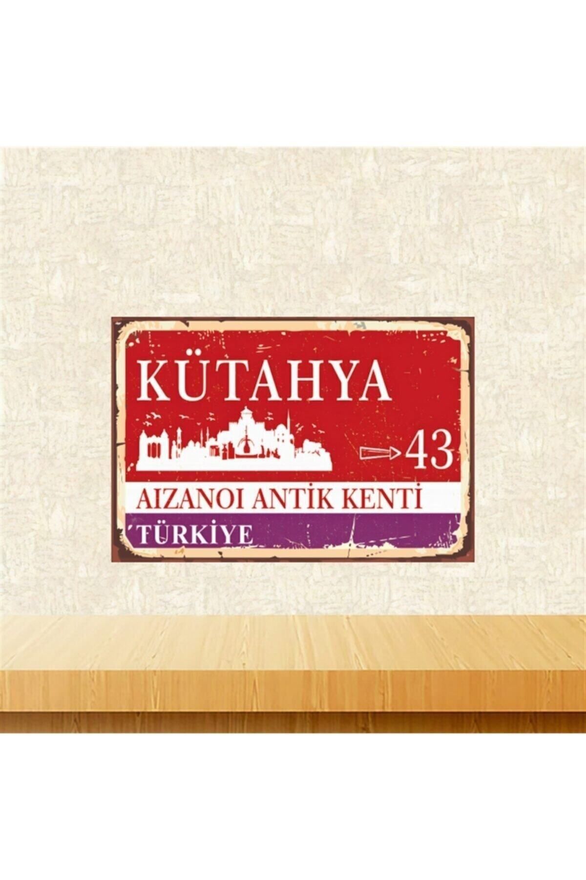 TAKIFİX Kütahya Retro Ahşap Tablo 20-30 Cm
