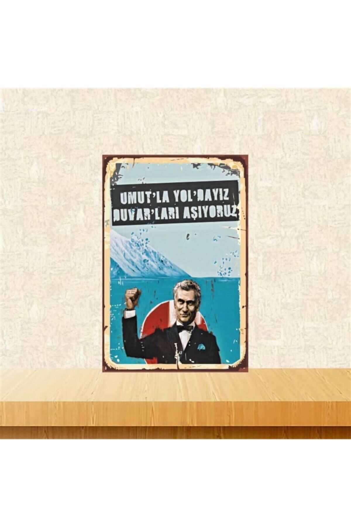 TAKIFİX Yılmaz Güney 20-30 Cm Retro Ahşap Poster Tkfx4147