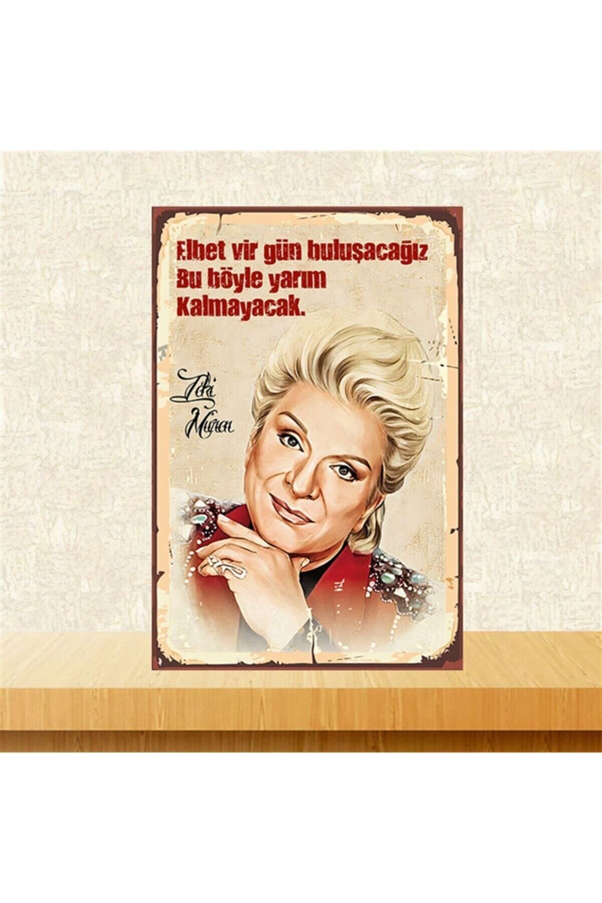 TAKIFİX Zeki Müren 20-30 cm Retro Ahşap Poster