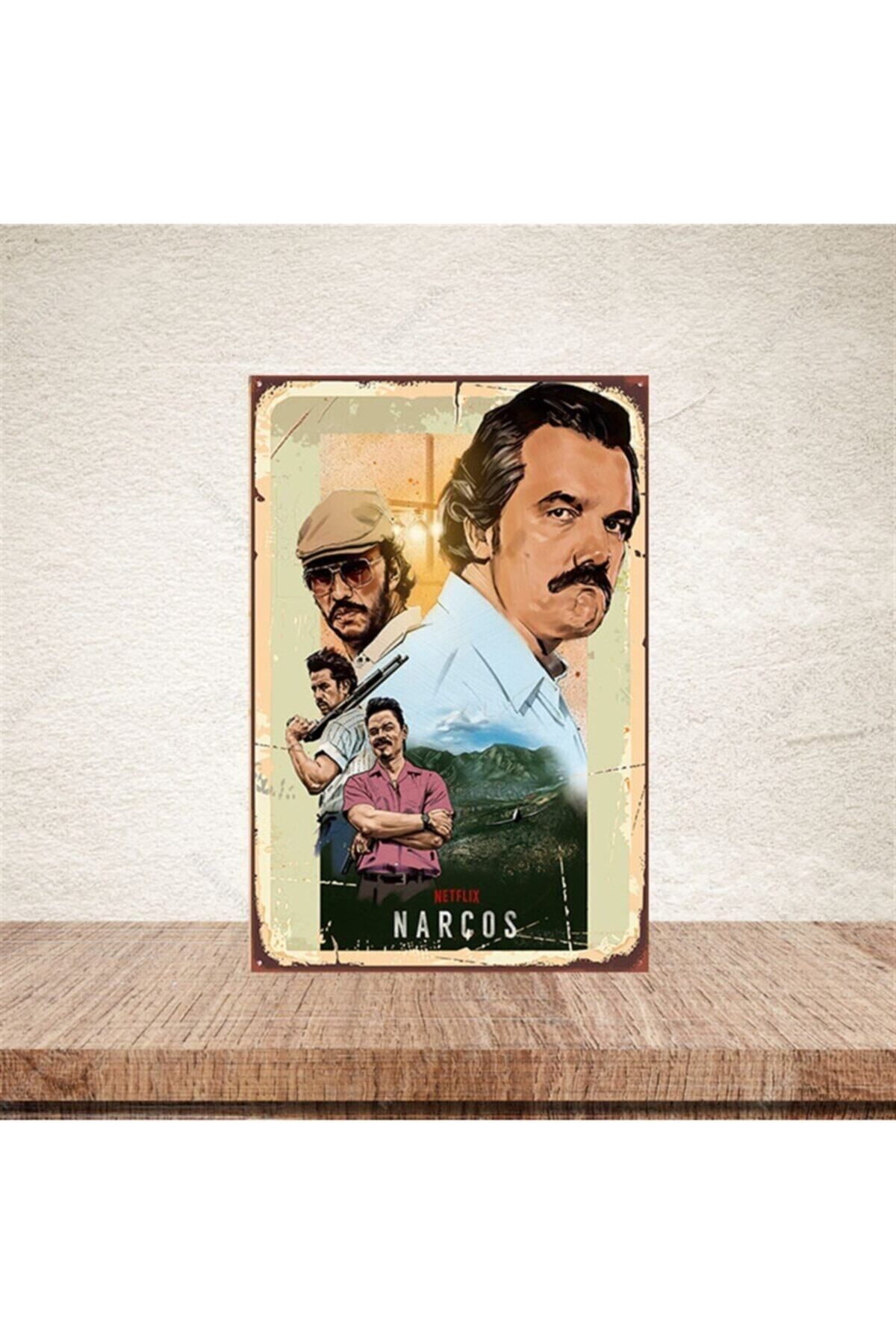 TAKIFİX Narcos 20-30 Cm Retro Ahşap Poster