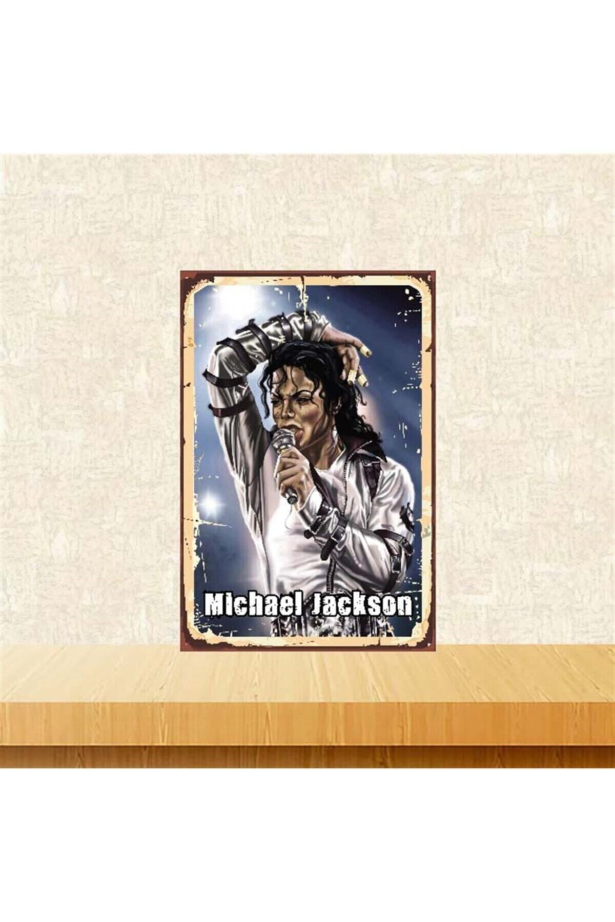 TAKIFİX Michael Jackson 20-30 Cm Retro Ahşap Poster